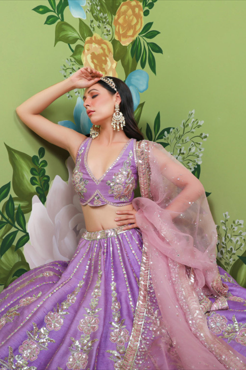 Amazing Amethyst Lehenga Set