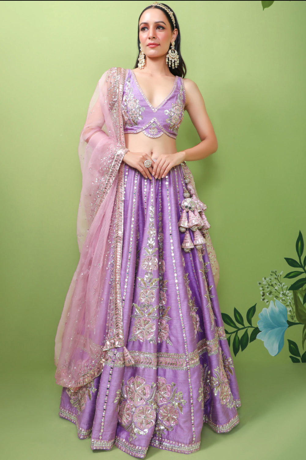 Amazing Amethyst Lehenga Set