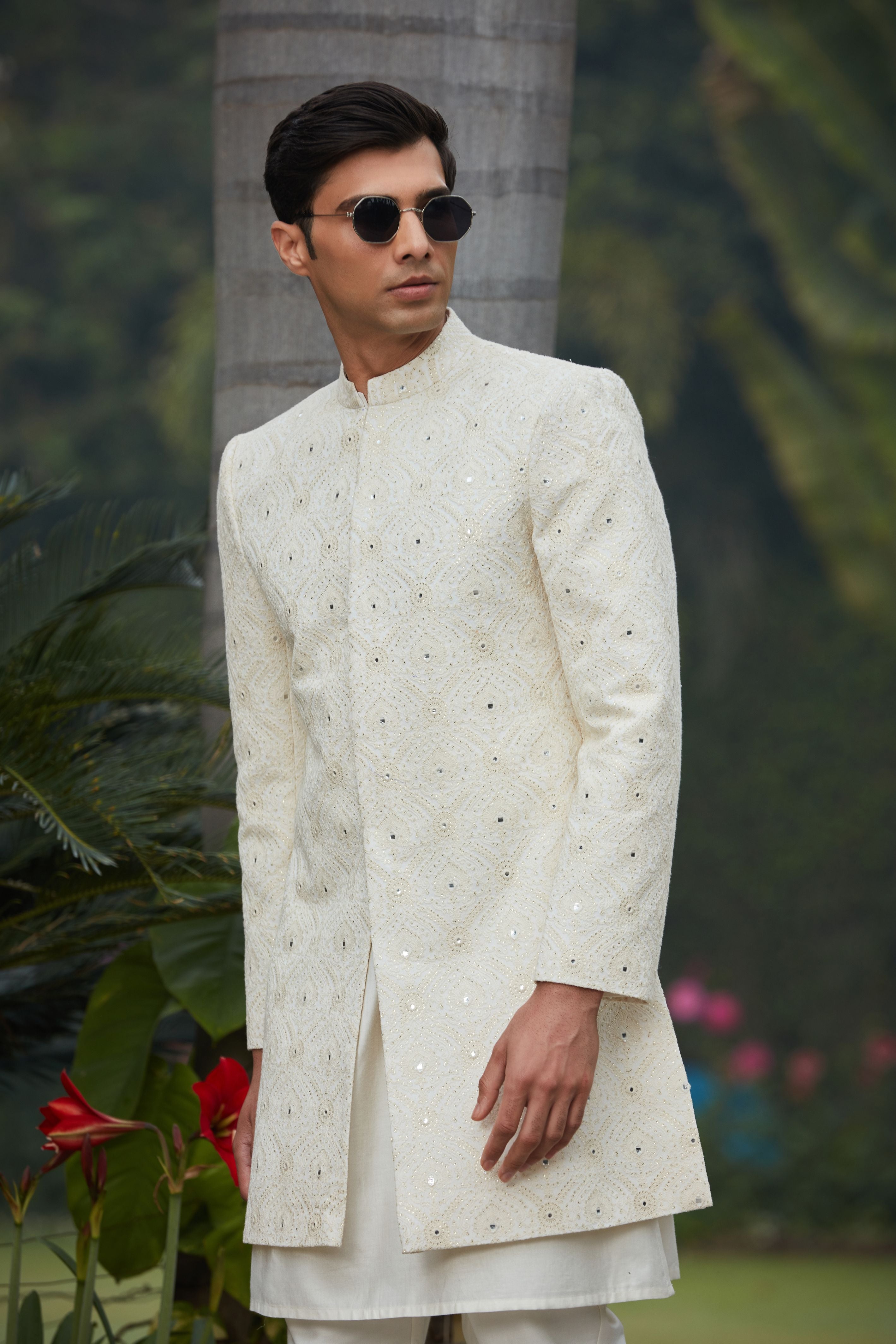 Ahim Achkan Jacket With Kurta Set