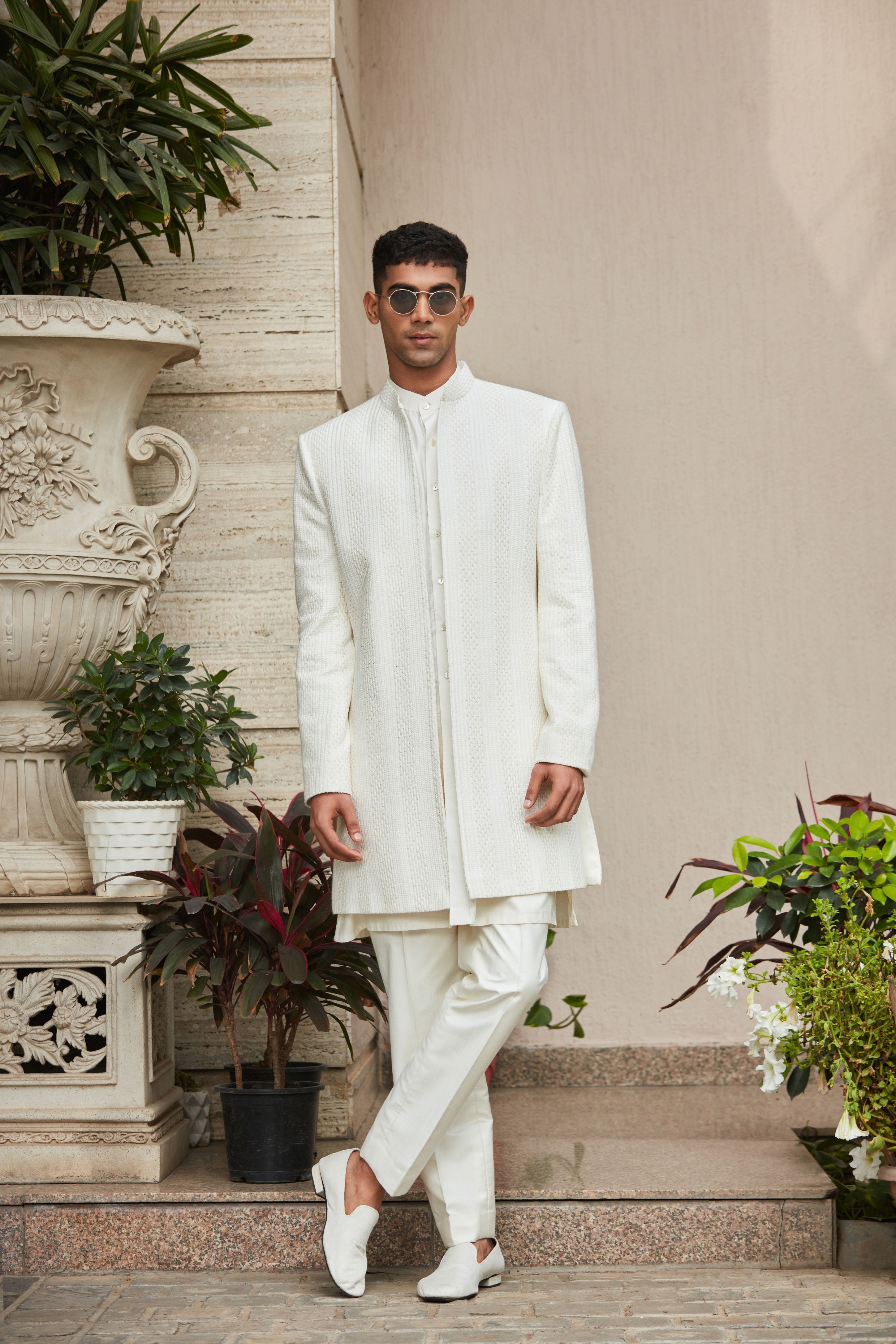 Sahirah Open Jacket With Front open Kurta Set