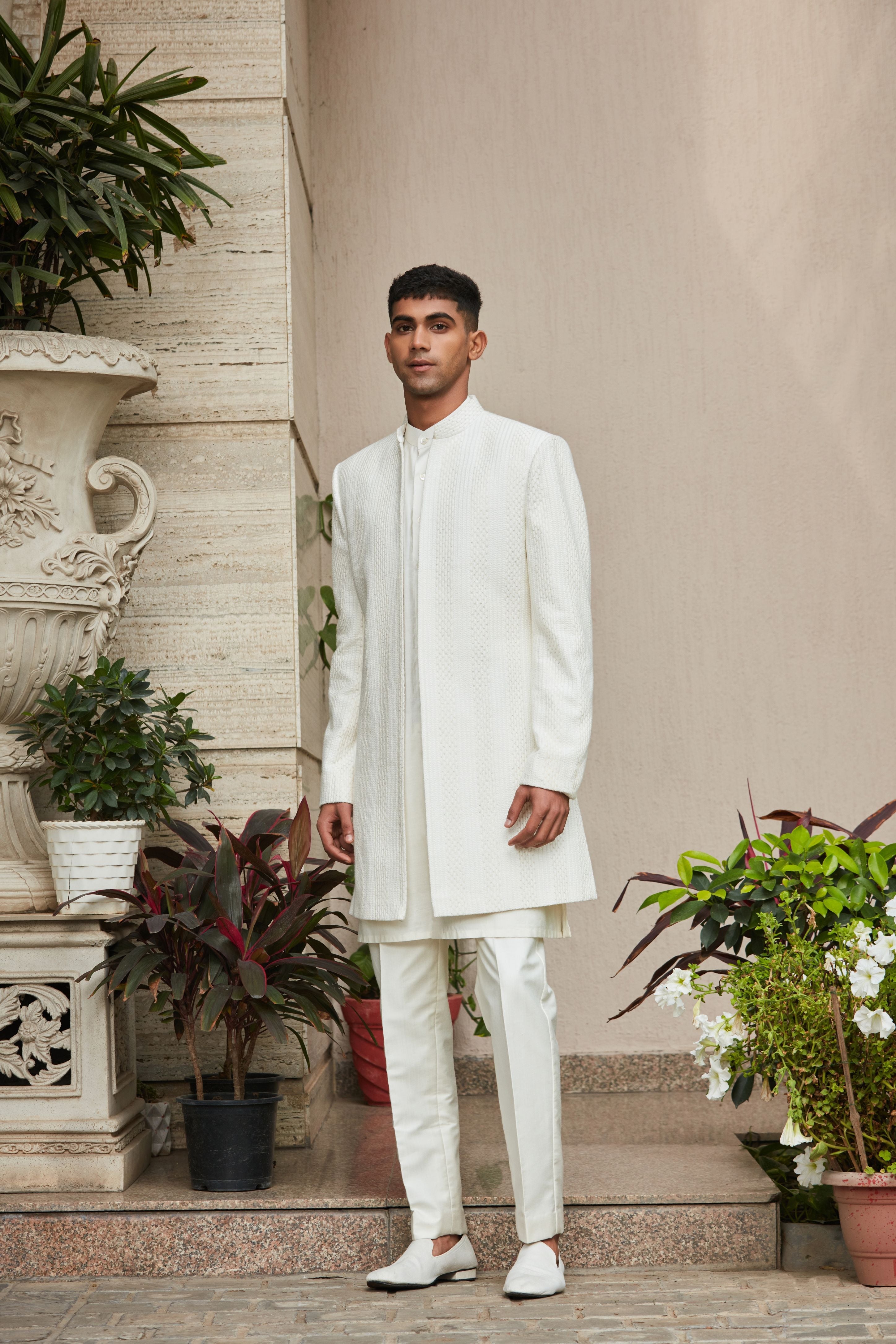 Sahirah Open Jacket With Front open Kurta Set