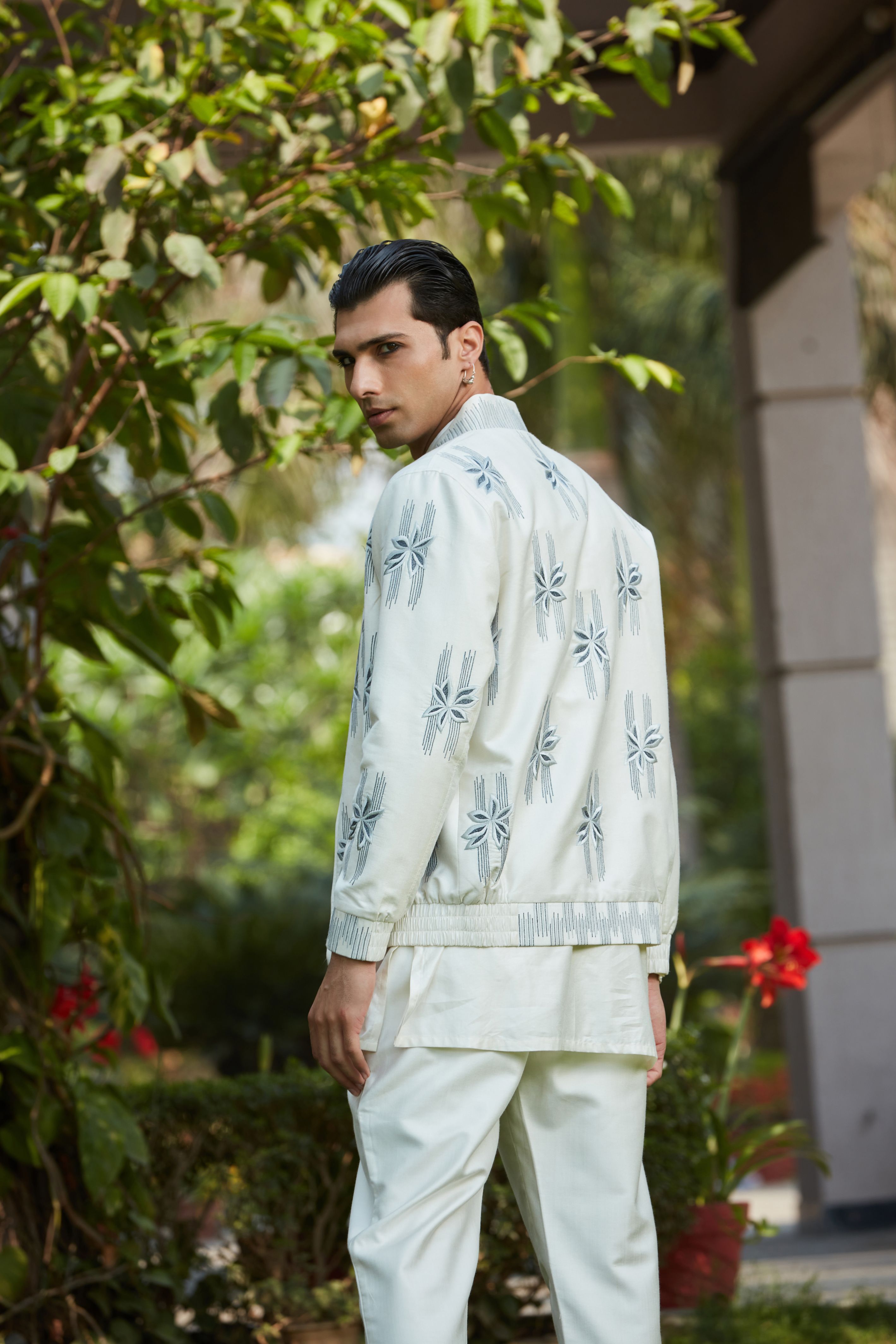 Zaire Bomber Jacket With Kurta Set