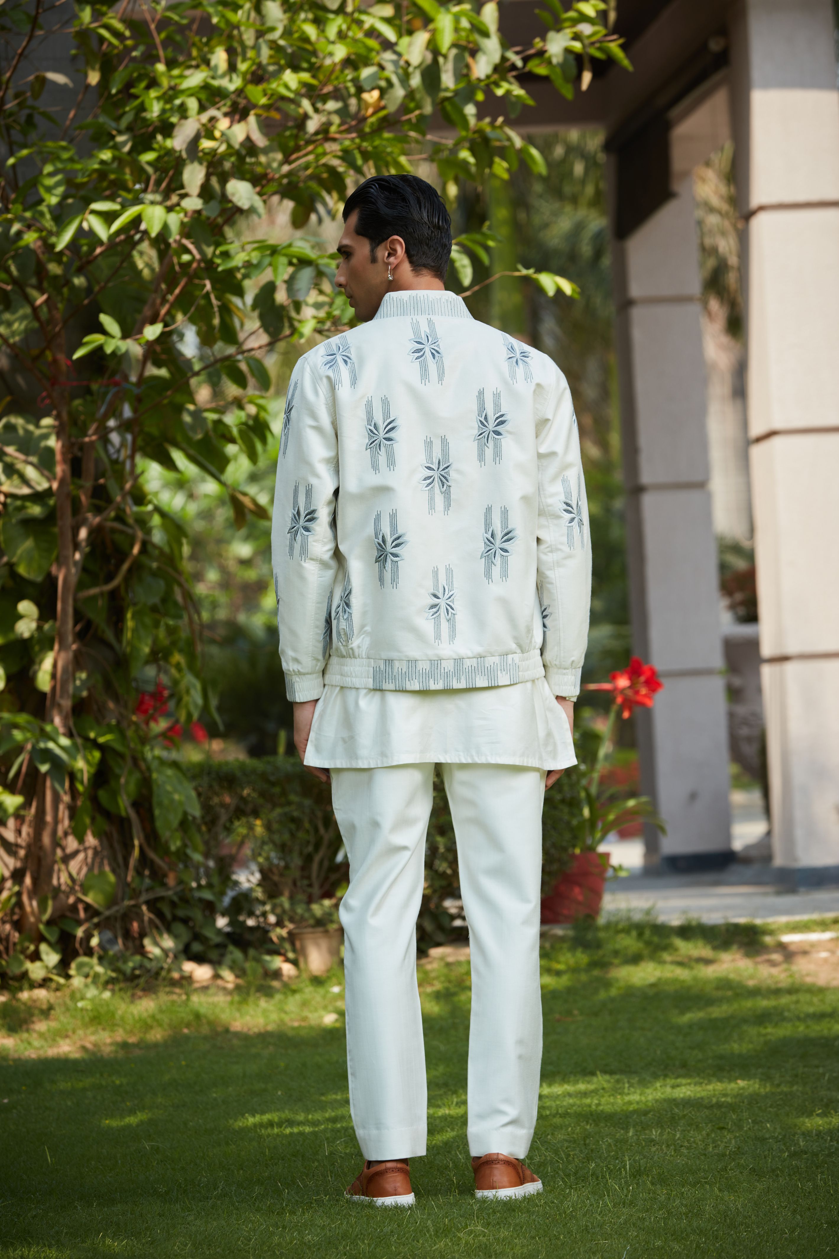 Zaire Bomber Jacket With Kurta Set