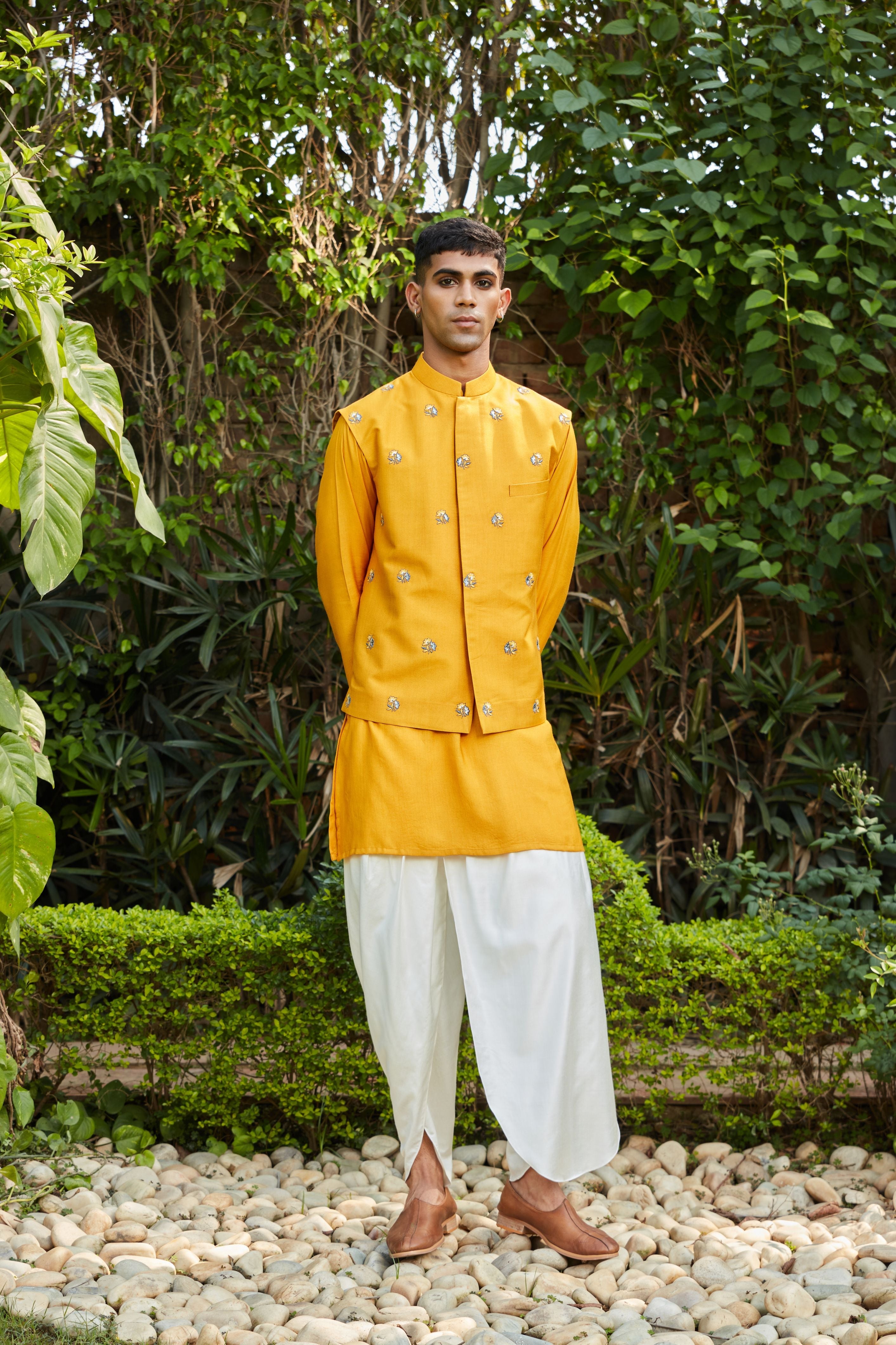 Numair Nehru Jacket with Kurta and Pants Set