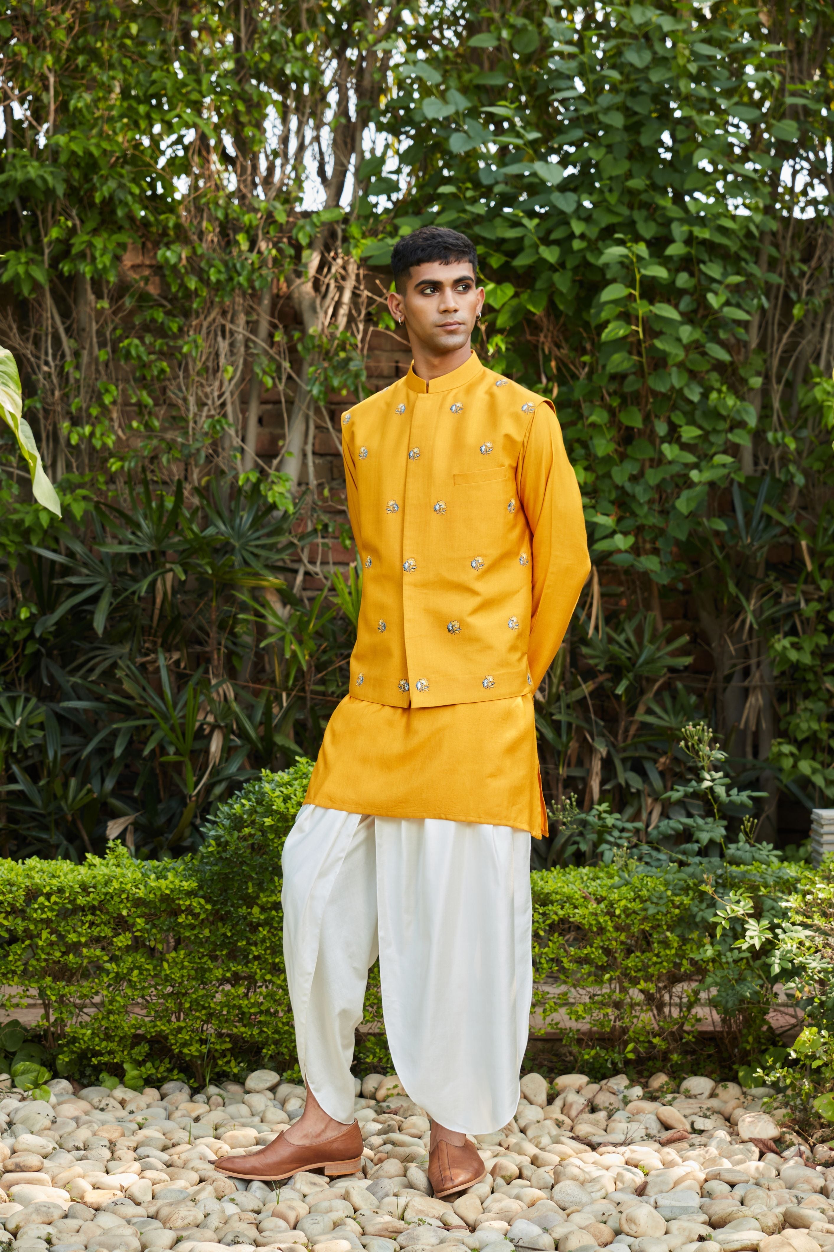 Numair Nehru Jacket with Kurta and Pants Set