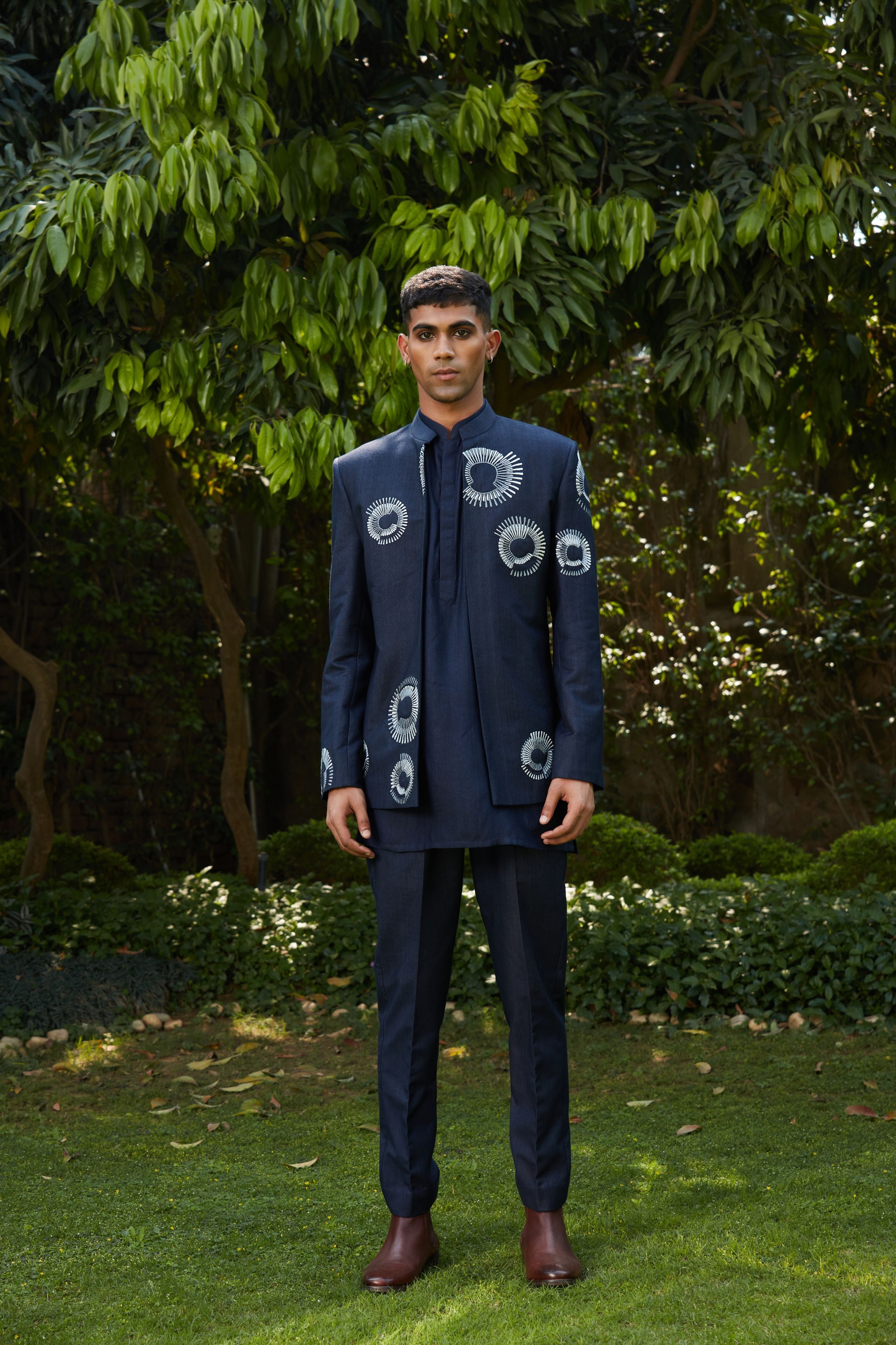 Ayman Open Jacket with Kurta Set