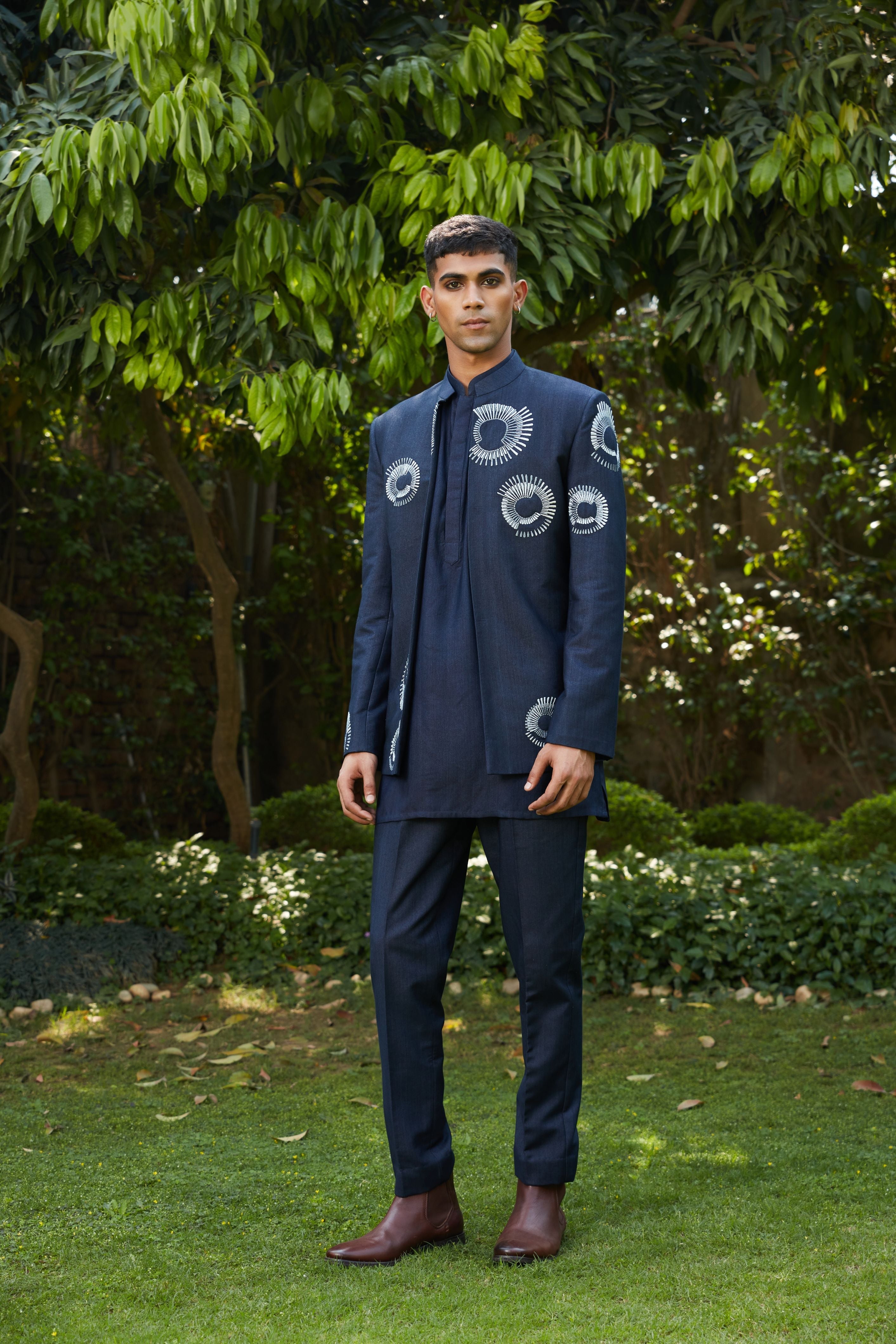 Ayman Open Jacket with Kurta Set