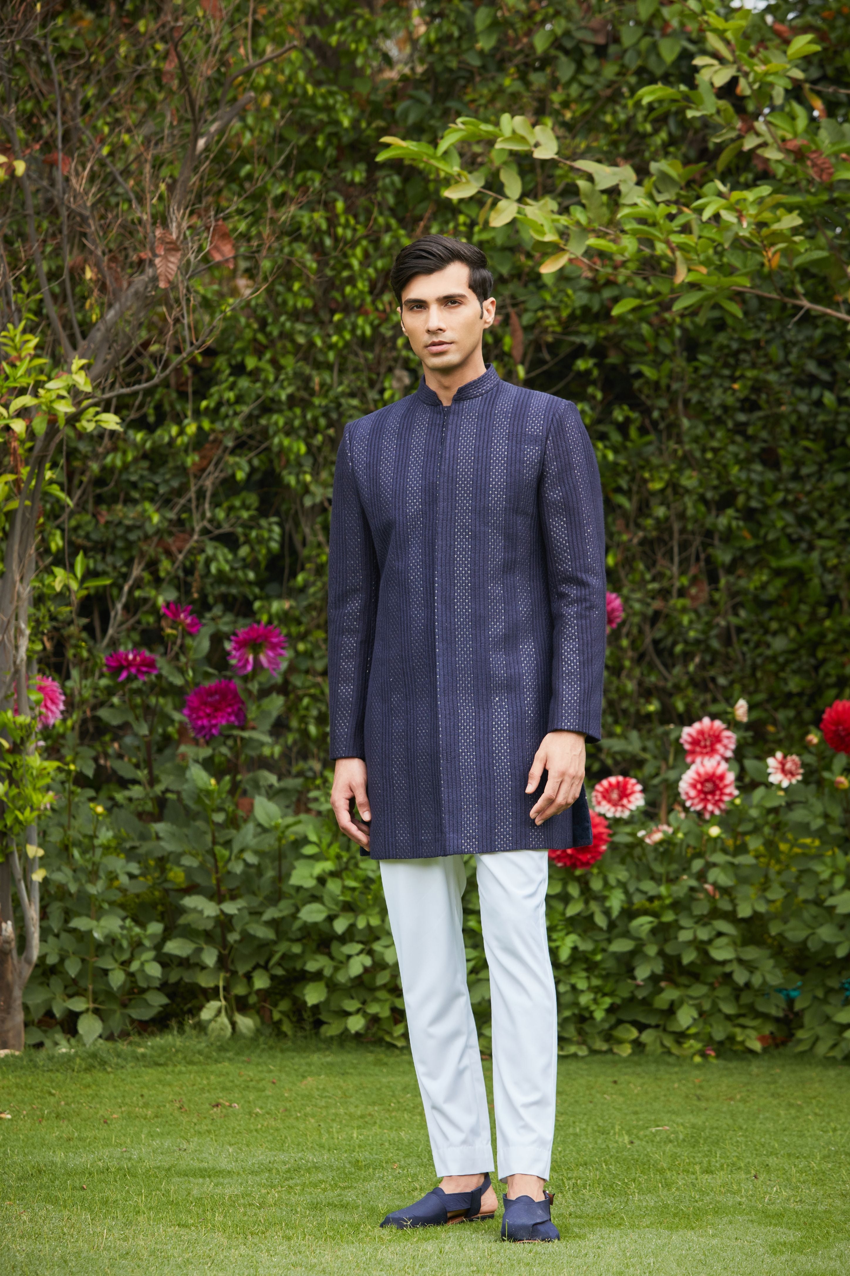 Marya Achkan Jacket With Pant Set