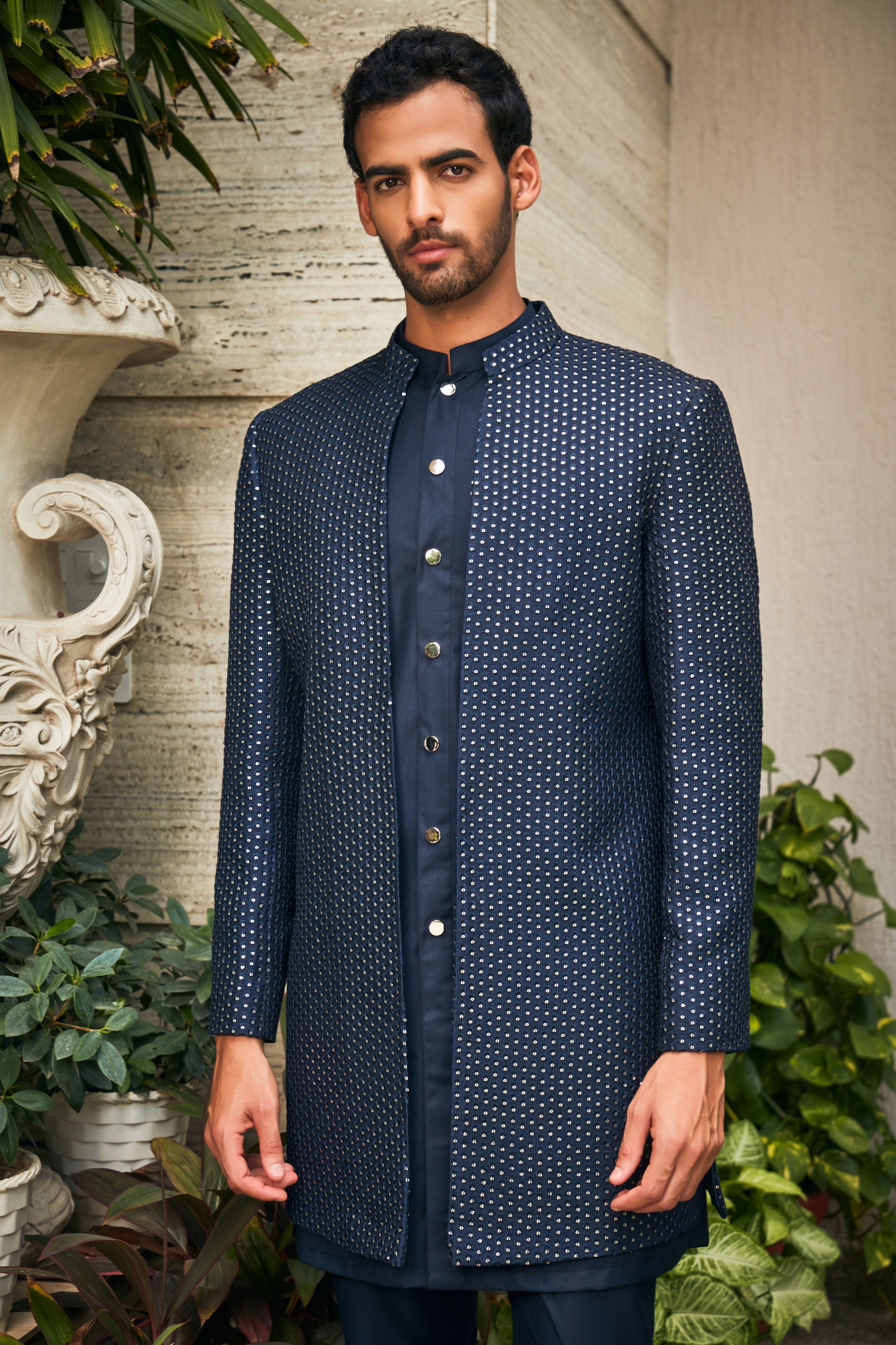 Aagney Open Jacket with Kurta Set