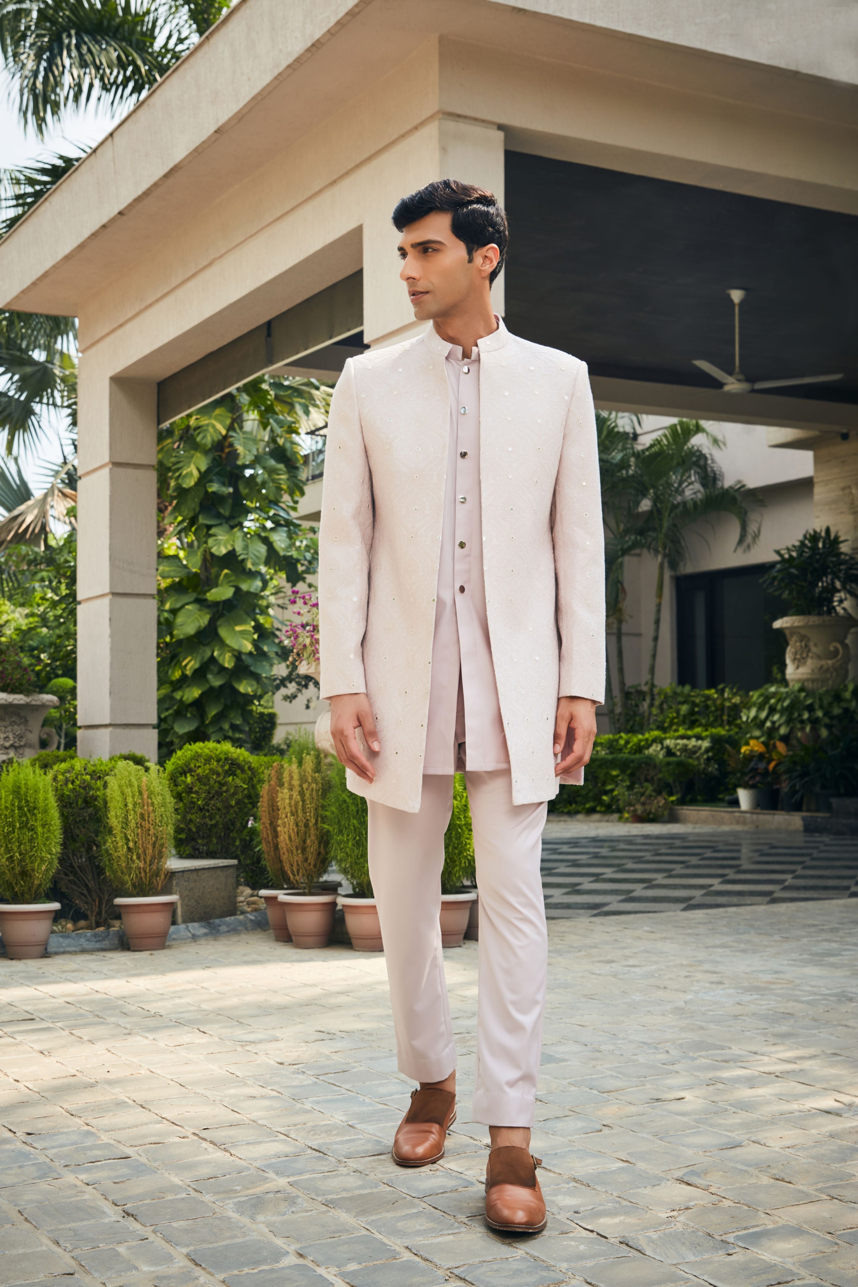 Nirbhay Open Jacket with Kurta Set