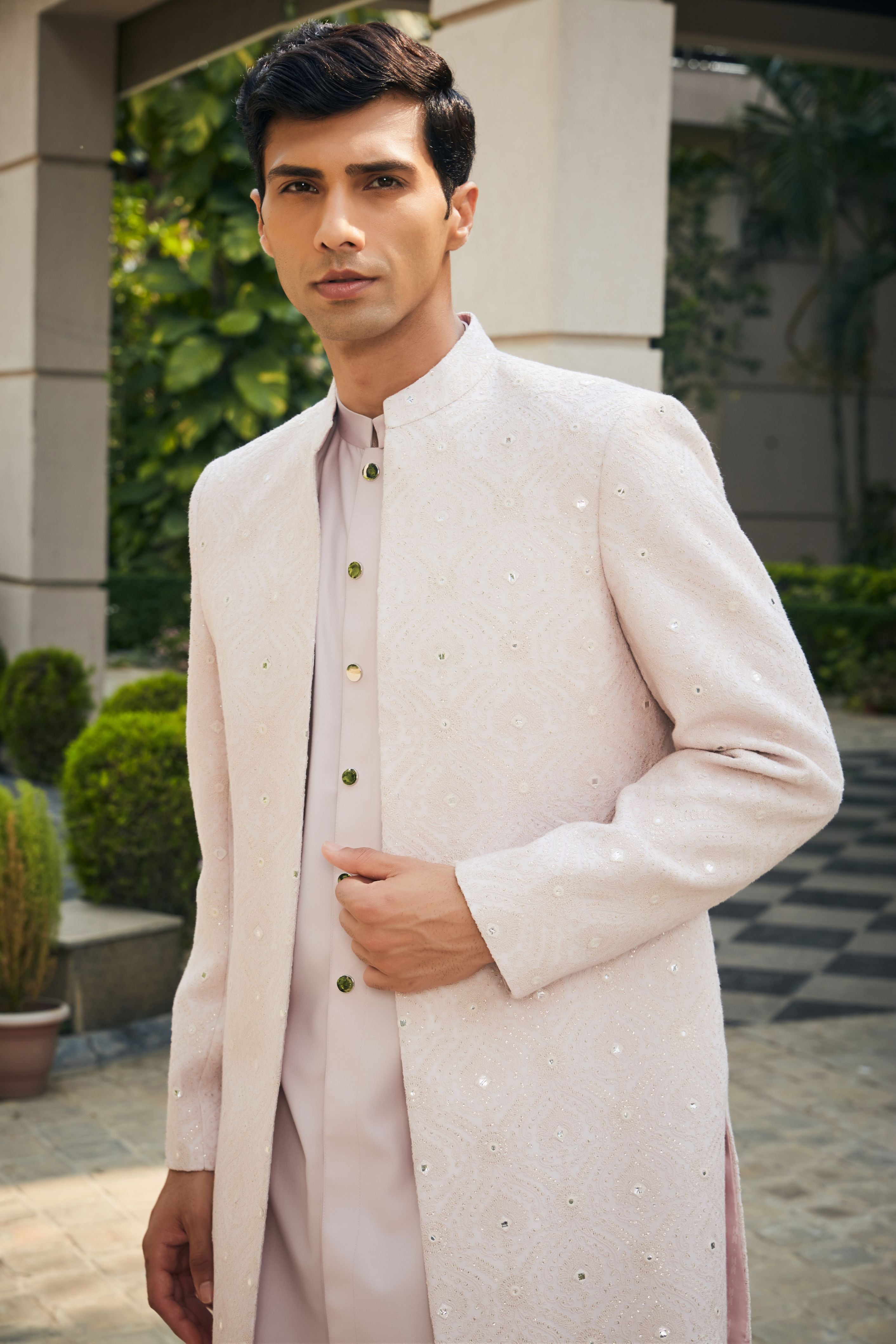 Nirbhay Open Jacket with Kurta Set