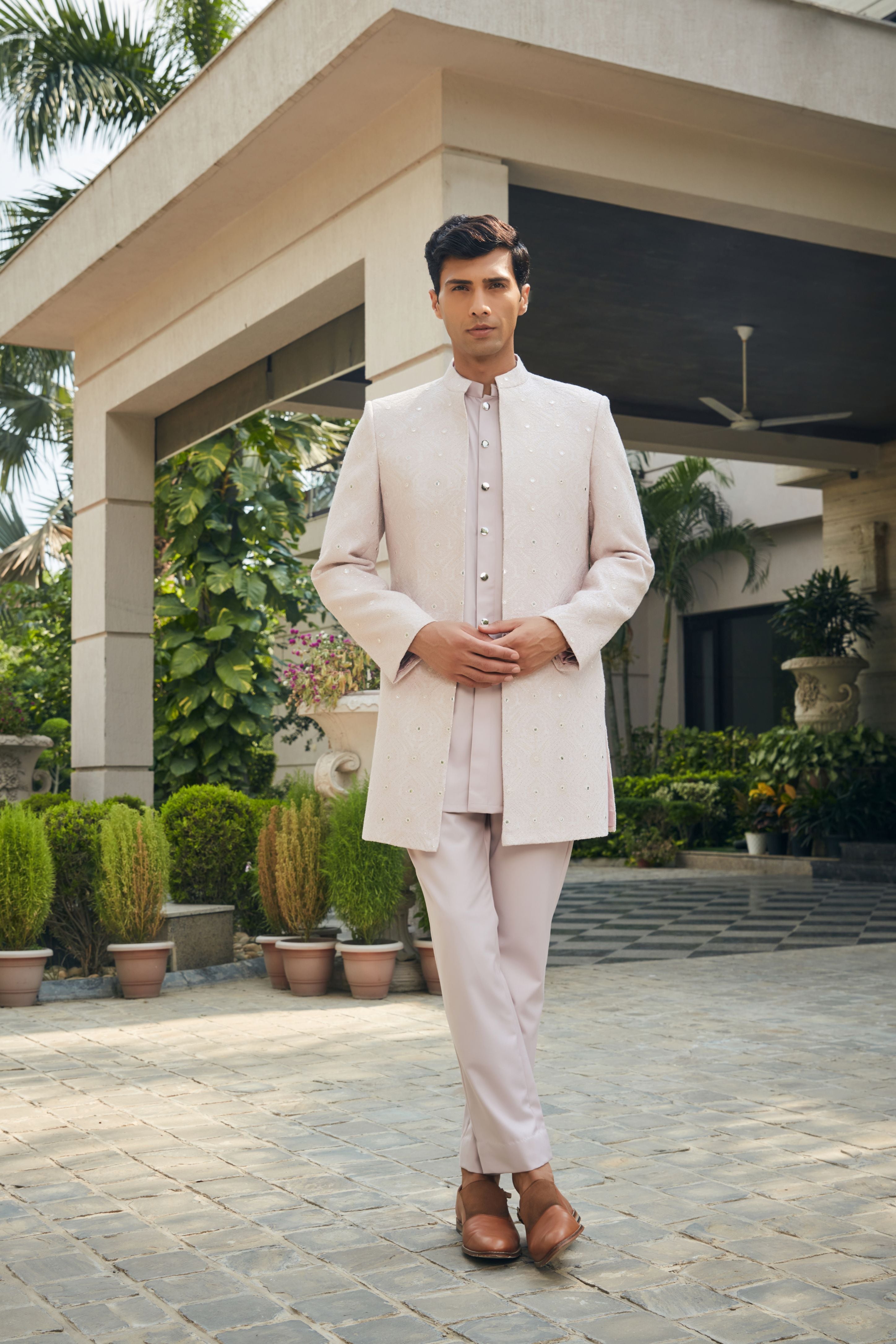 Nirbhay Open Jacket with Kurta Set