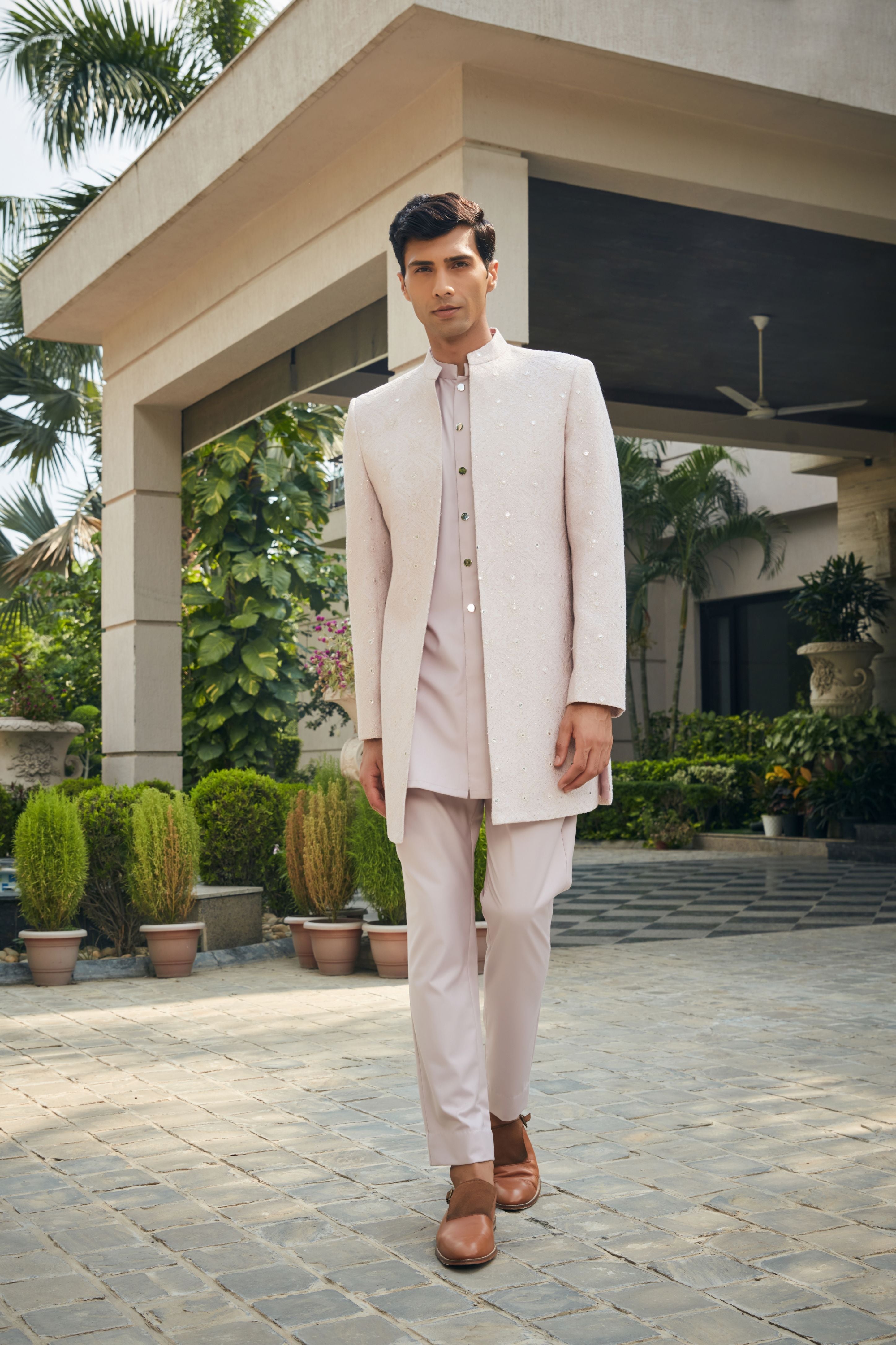 Nirbhay Open Jacket with Kurta Set