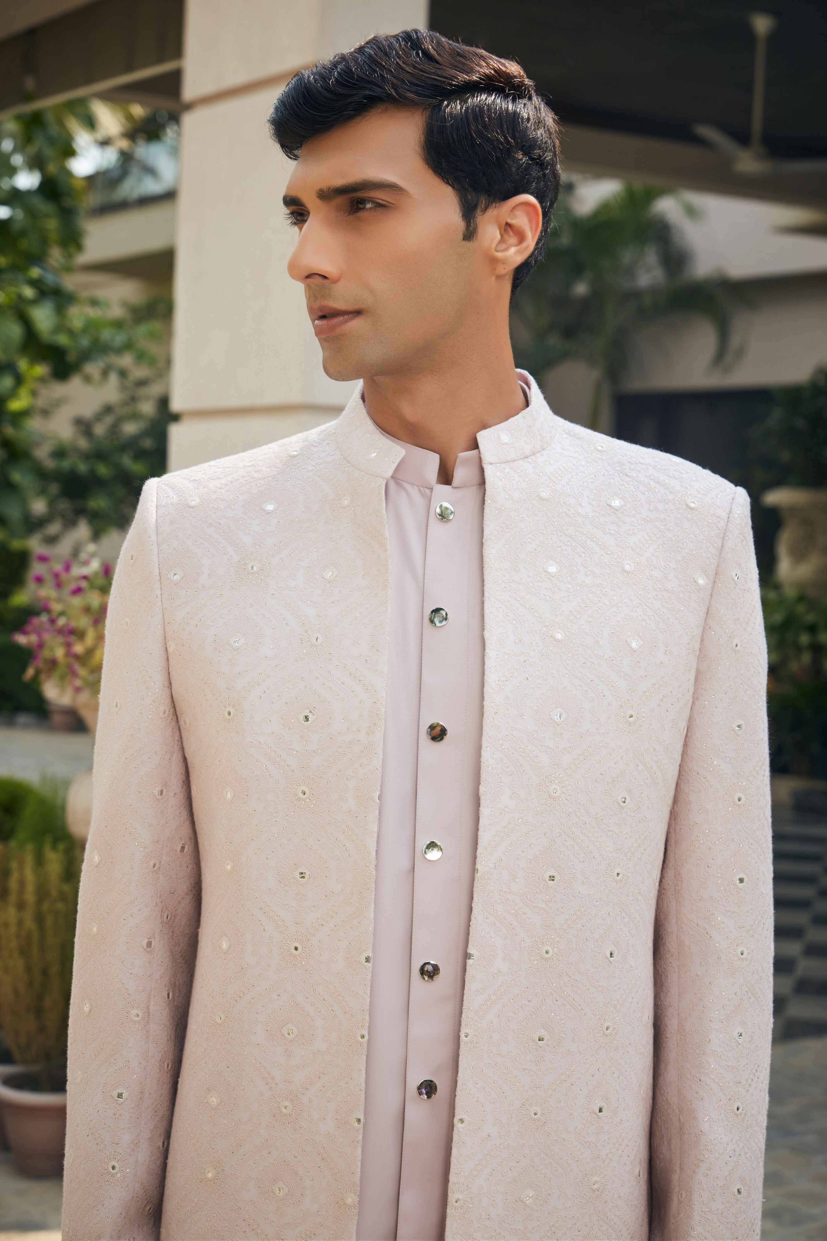 Nirbhay Open Jacket with Kurta Set