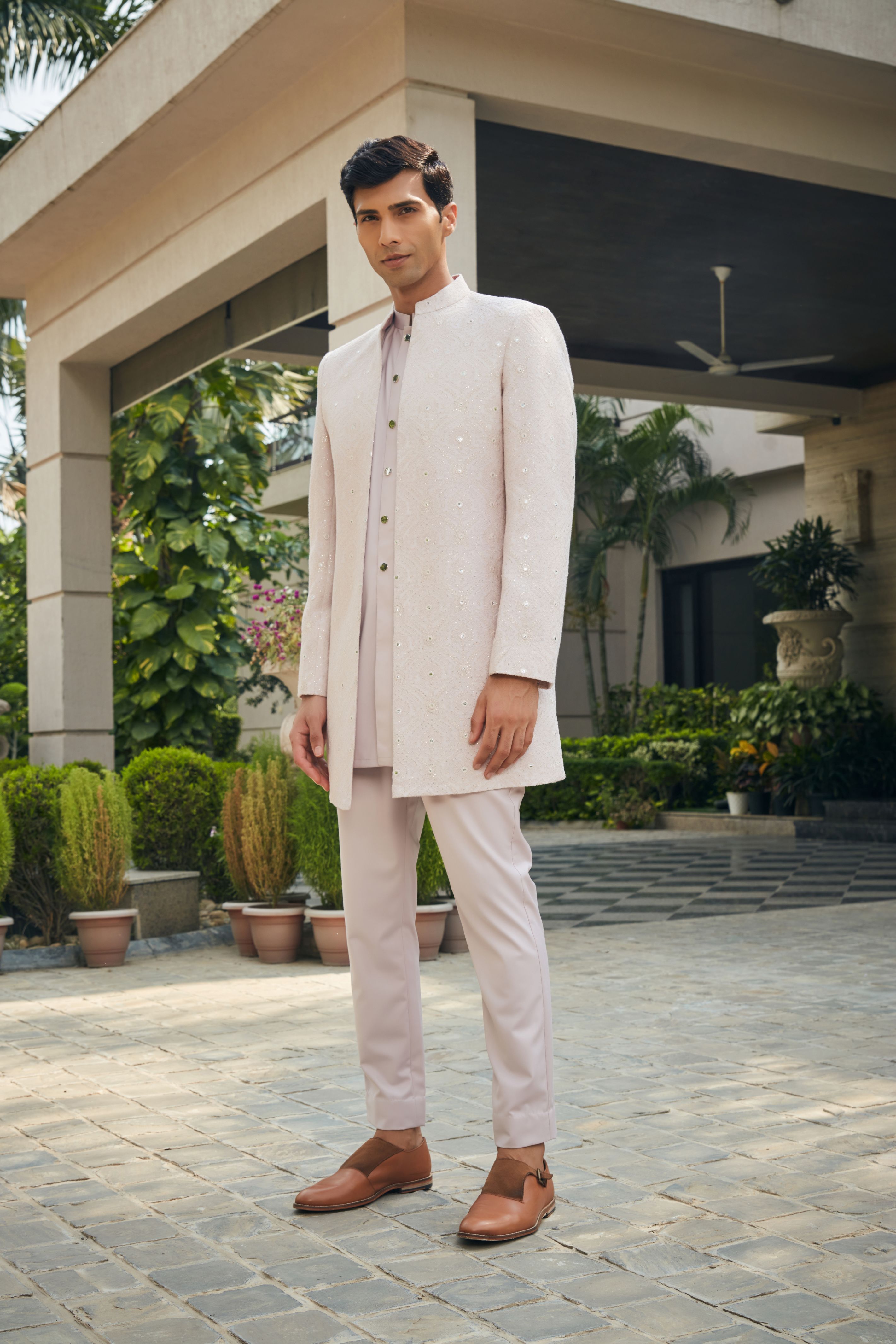 Nirbhay Open Jacket with Kurta Set