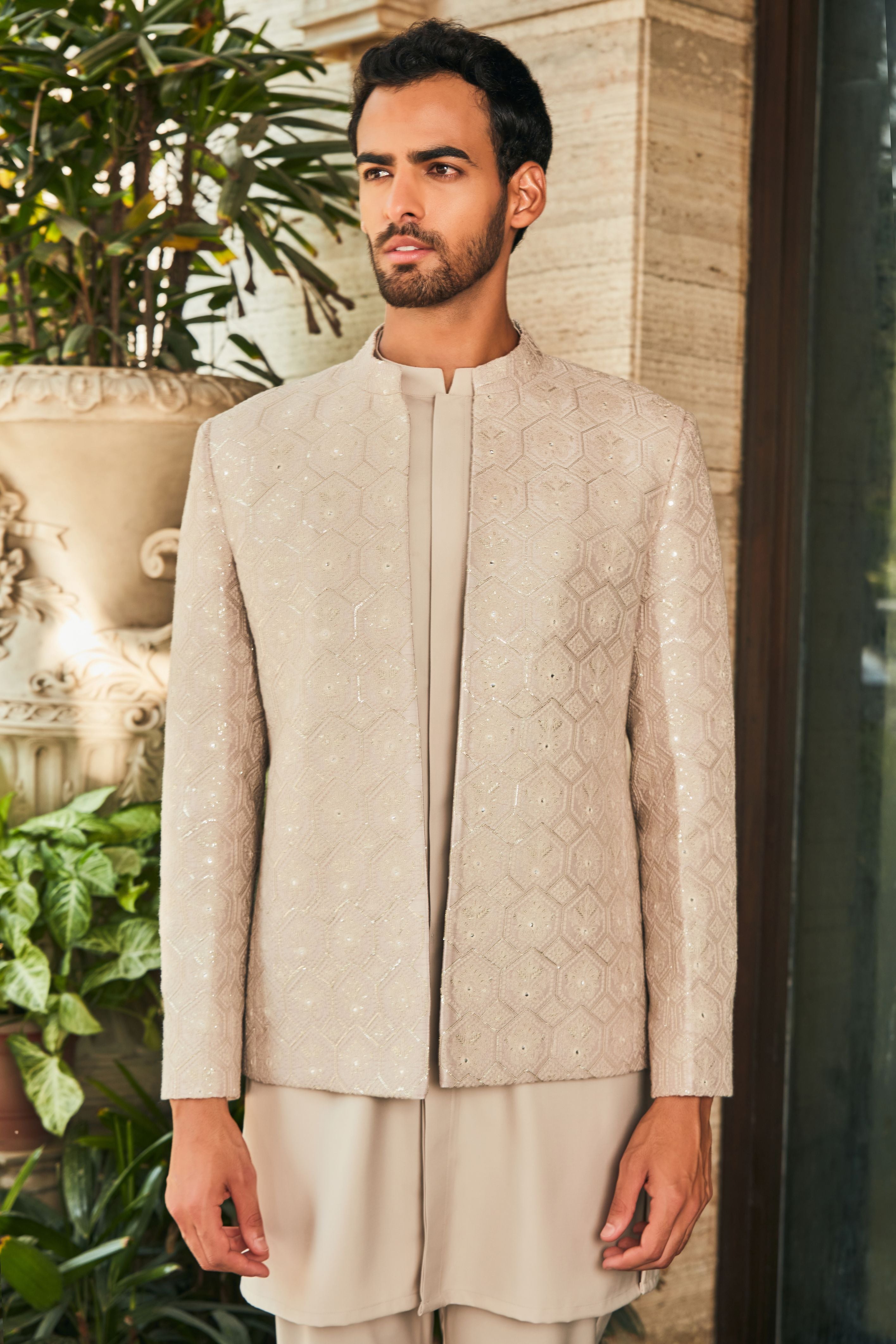Arit Open Jacket with Kurta Set