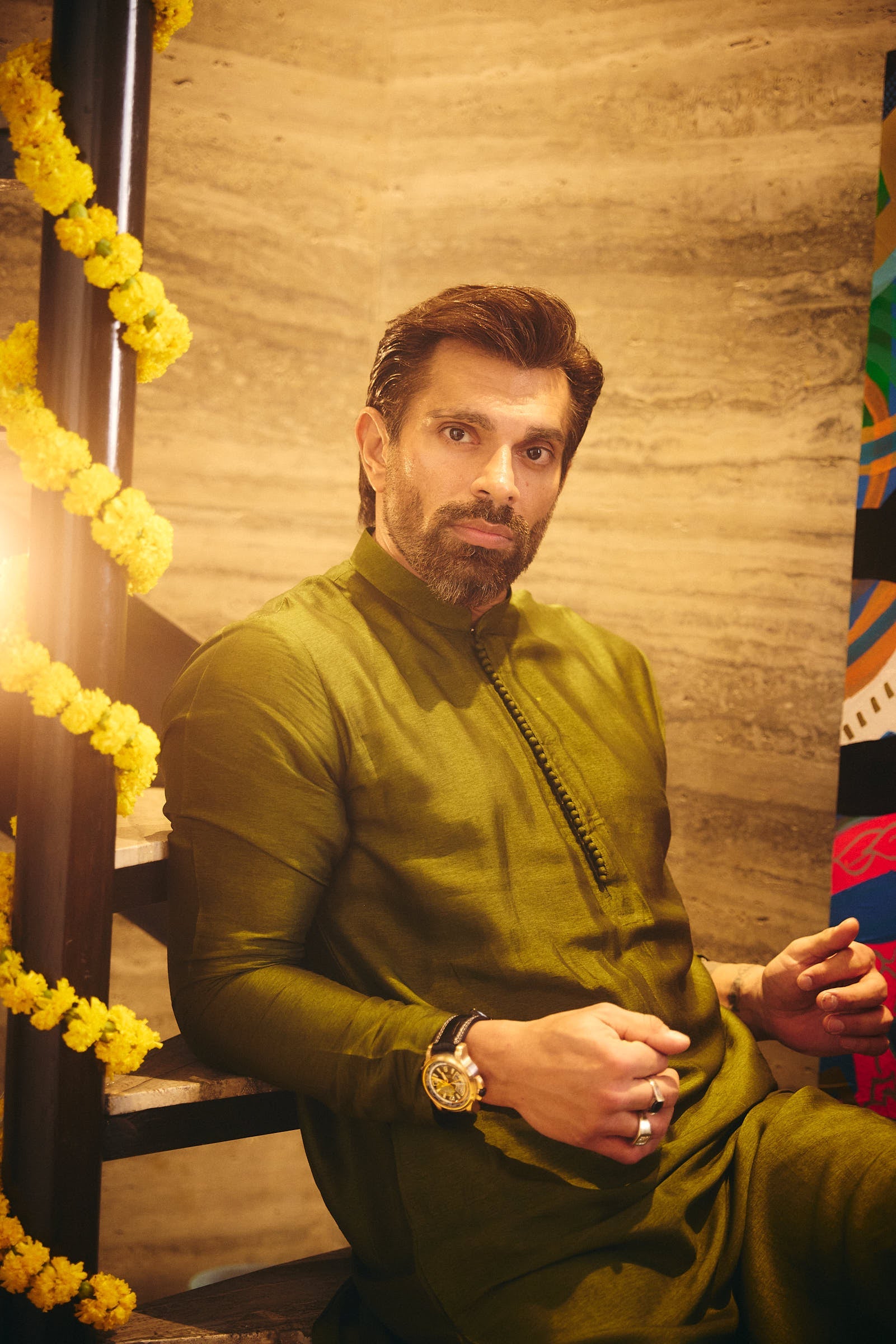 Karan Singh Grover in Farid Kurta Set