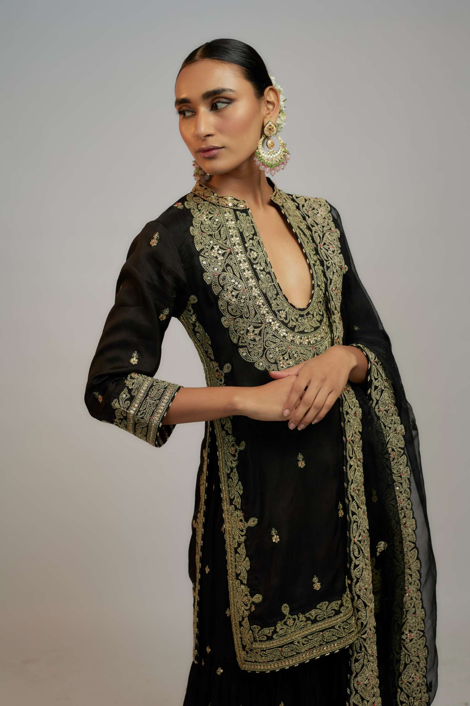 Golconda Shiddat Sharara Set- Hebah Patel