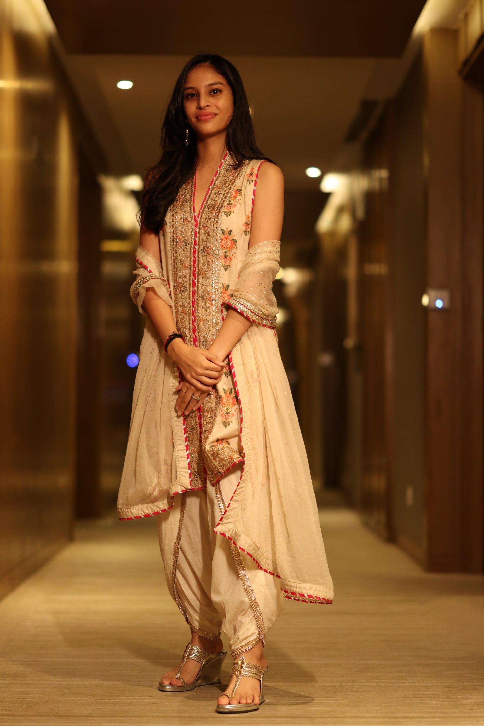 Dhriti Sleeveless Dhoti Set