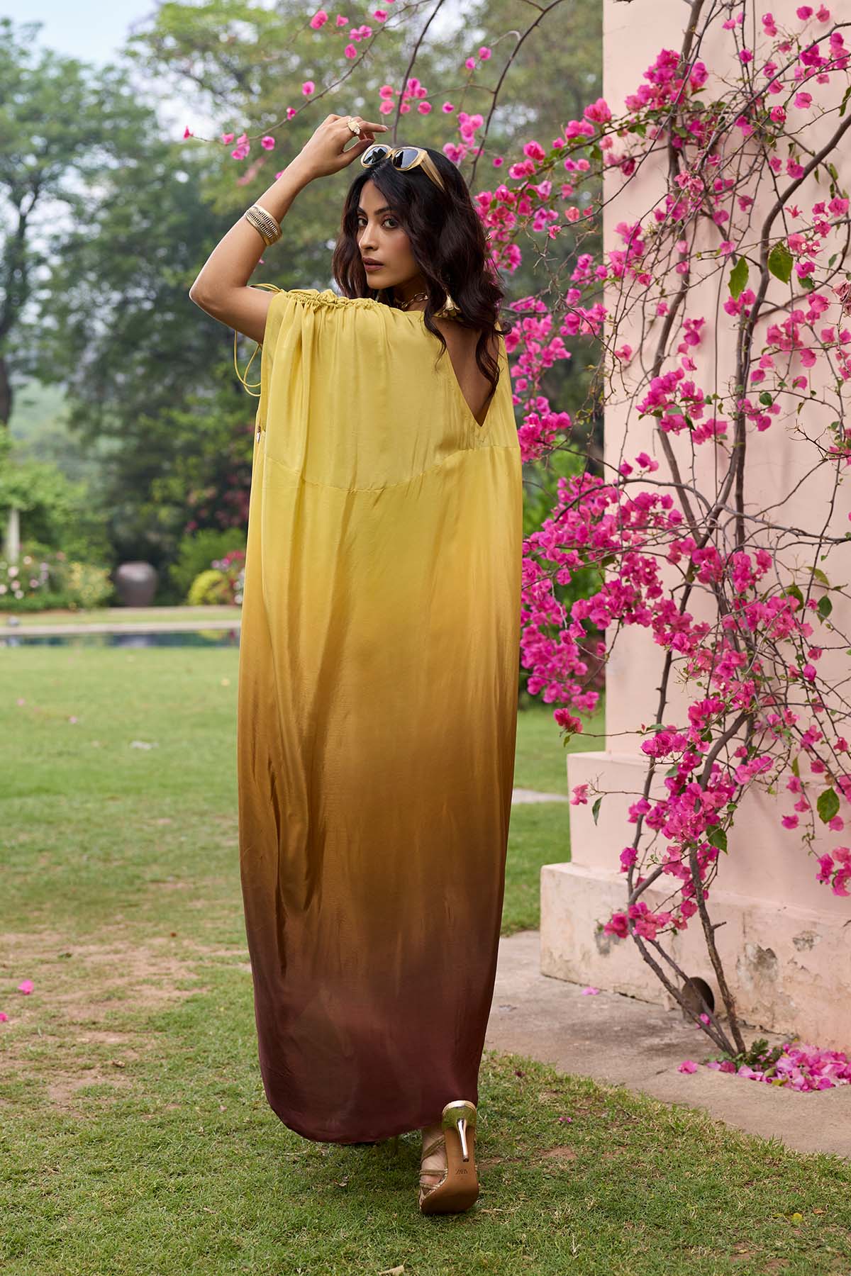 Brown Yellow Ombre Kaftan