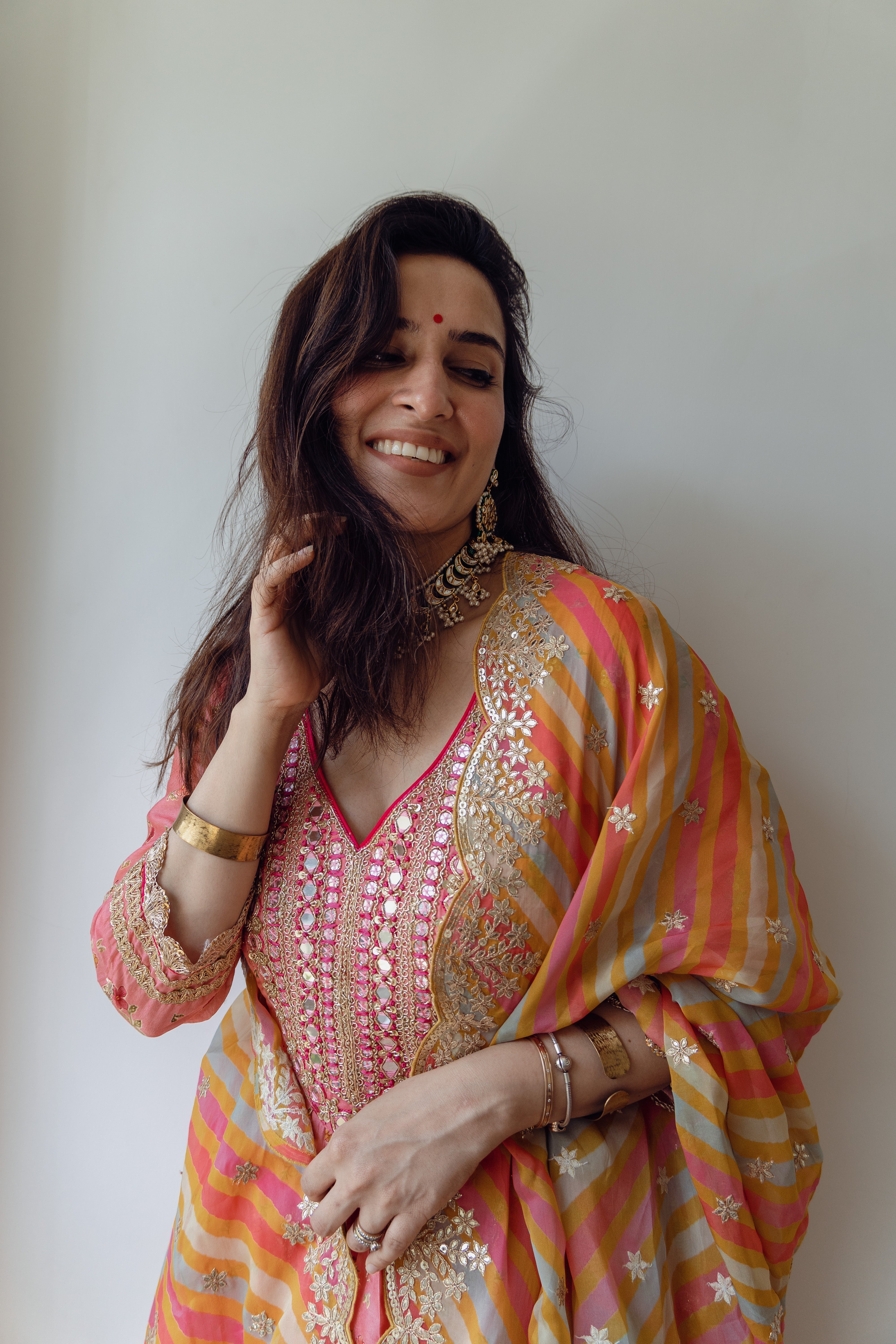 Basant Urmi Daga In Rashida Peplum Sharara Set