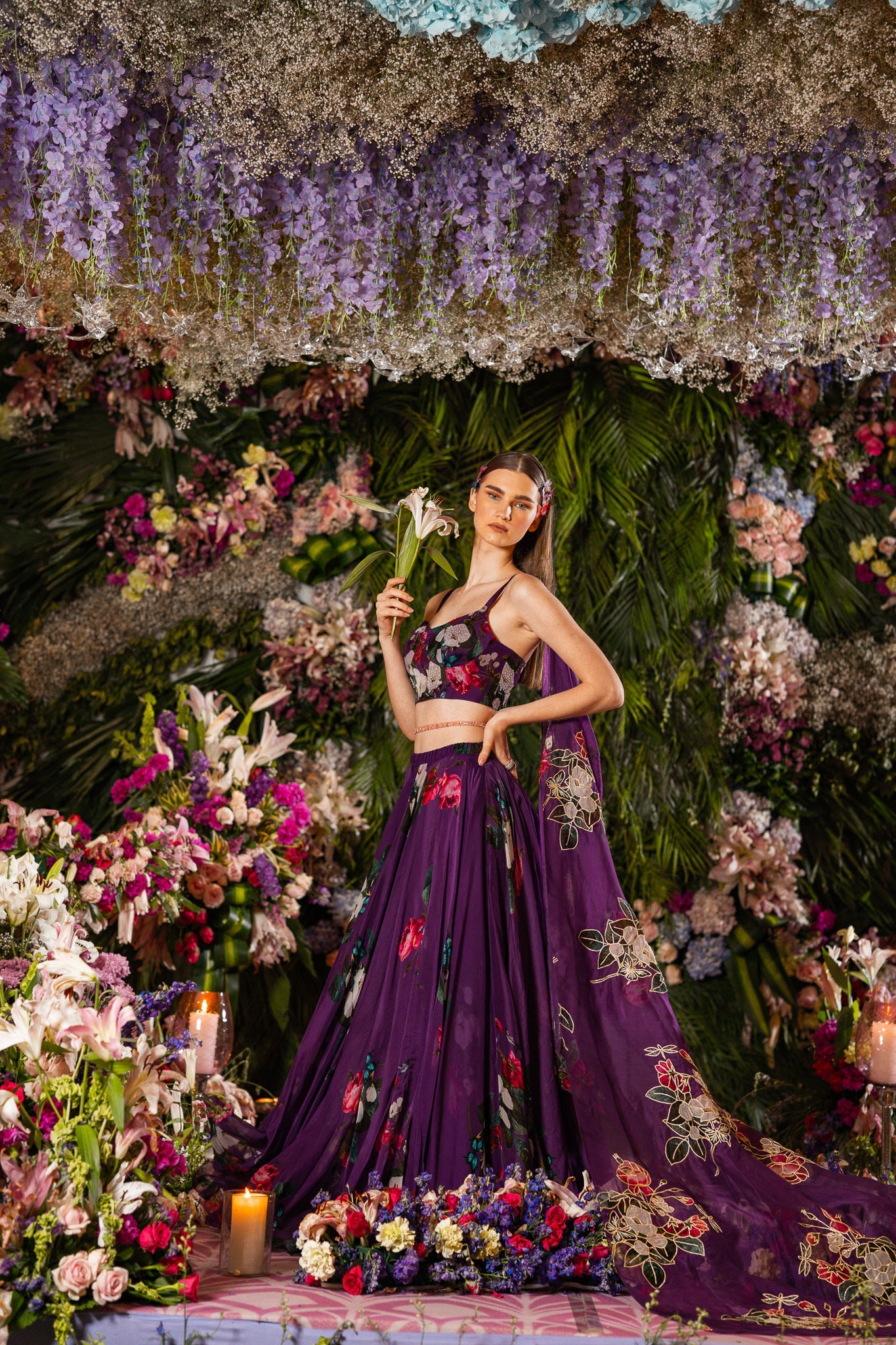 Lehenga Set-Purple