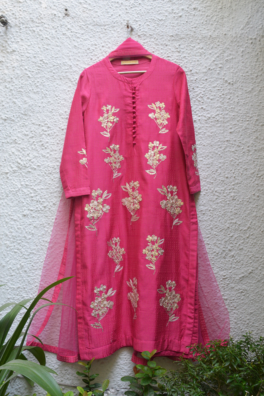 Dark Coral Kurta Set