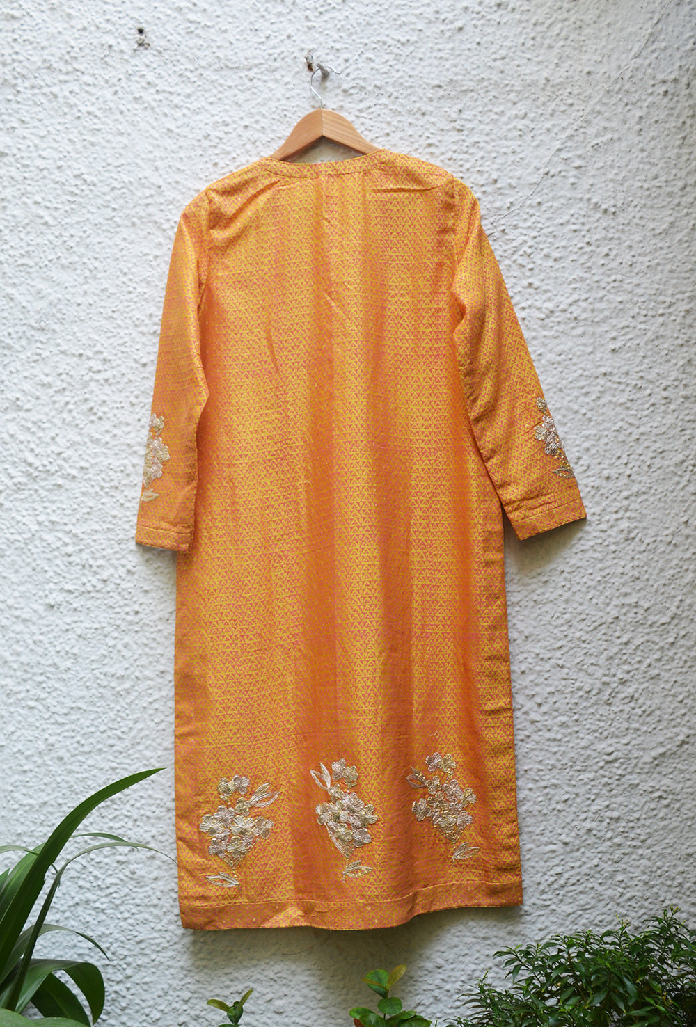 Mustard Pink Kurta Set