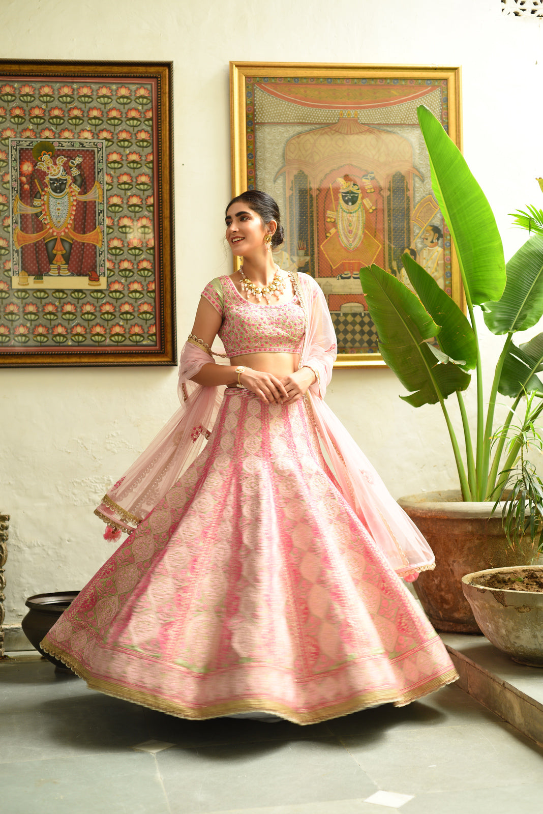 Multicoloured Pastel Lehenga Set
