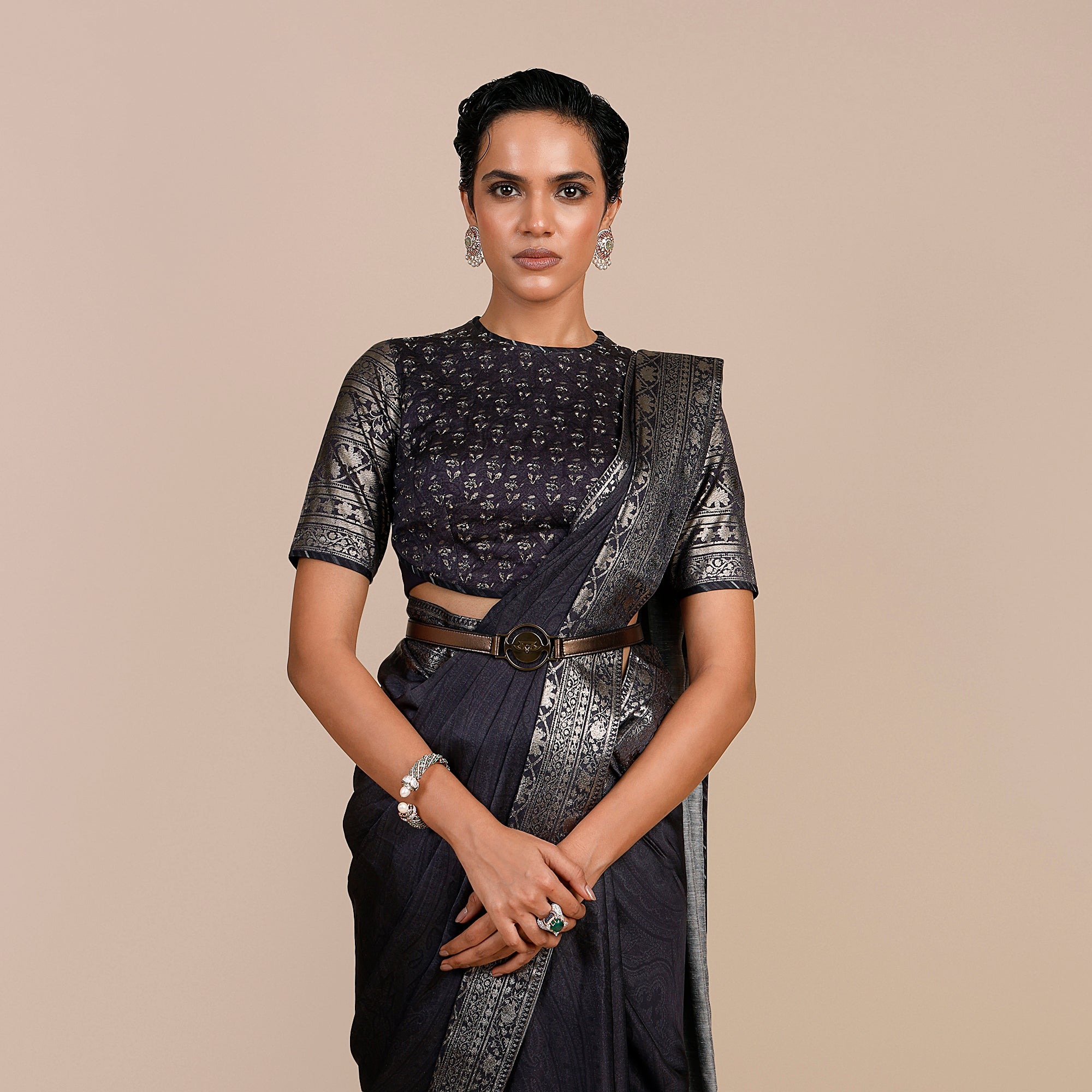 Deep Violet Saree Set | SATT