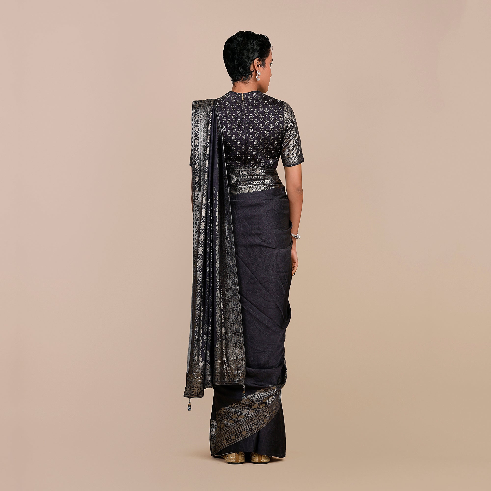 Deep Violet Saree Set | SATT