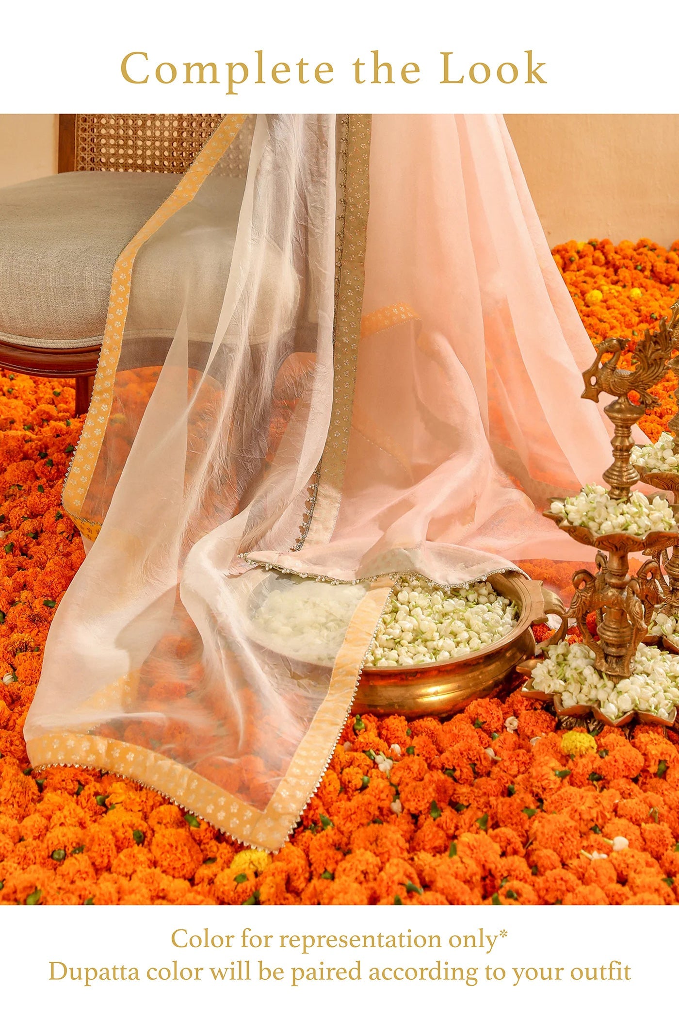 Sanvi - Off Rose Long Choga with Salwar (LXRTS)