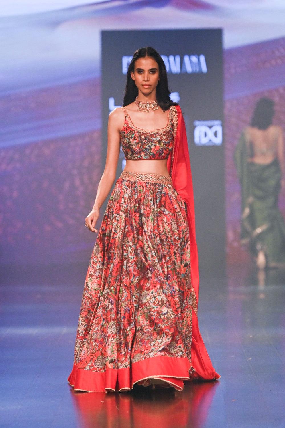 Surkh Laal Lehenga Set