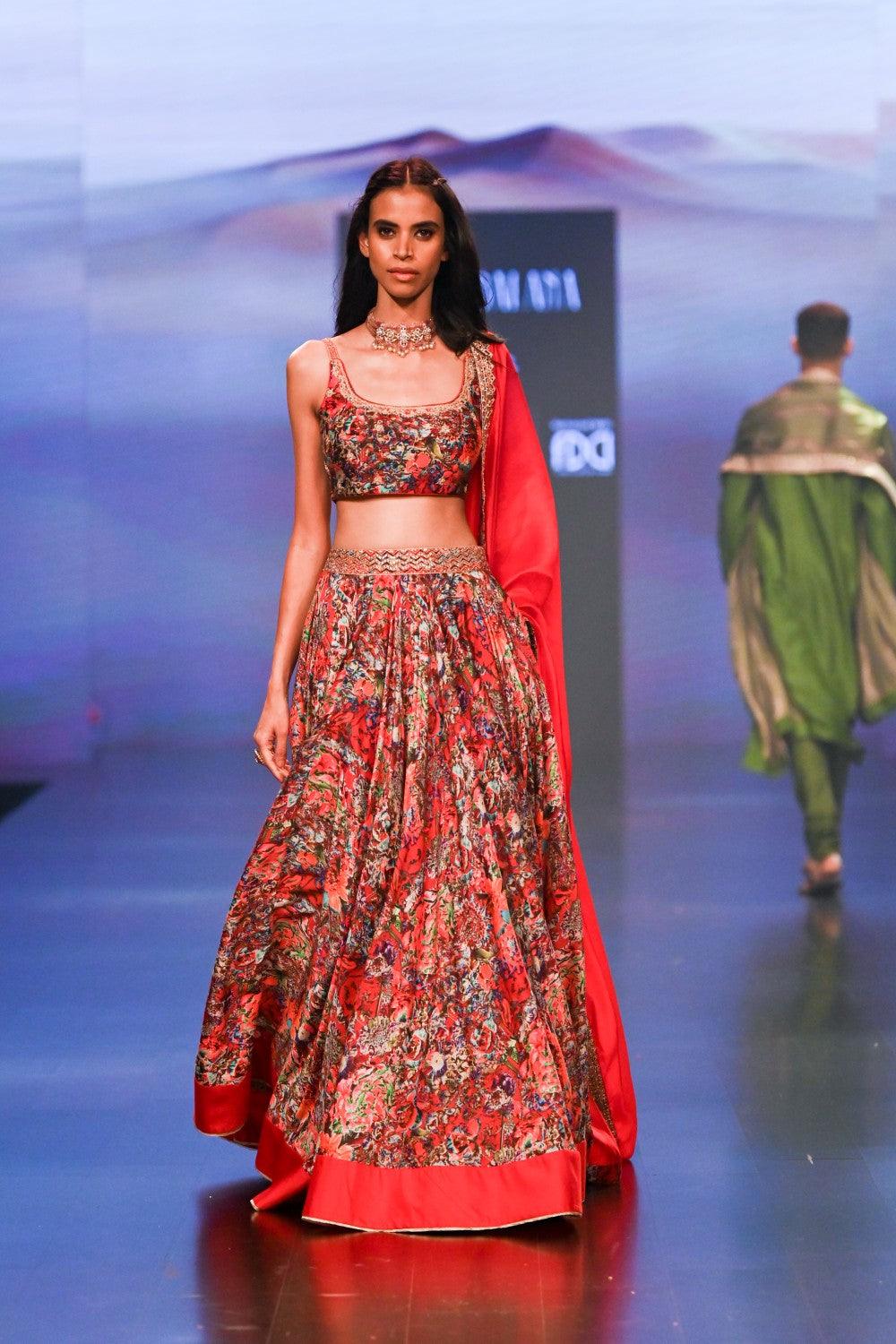 Surkh Laal Lehenga Set
