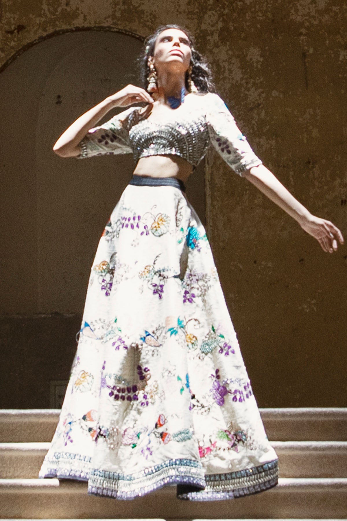 Opal - Ivory Raw Silk Lehenga Set