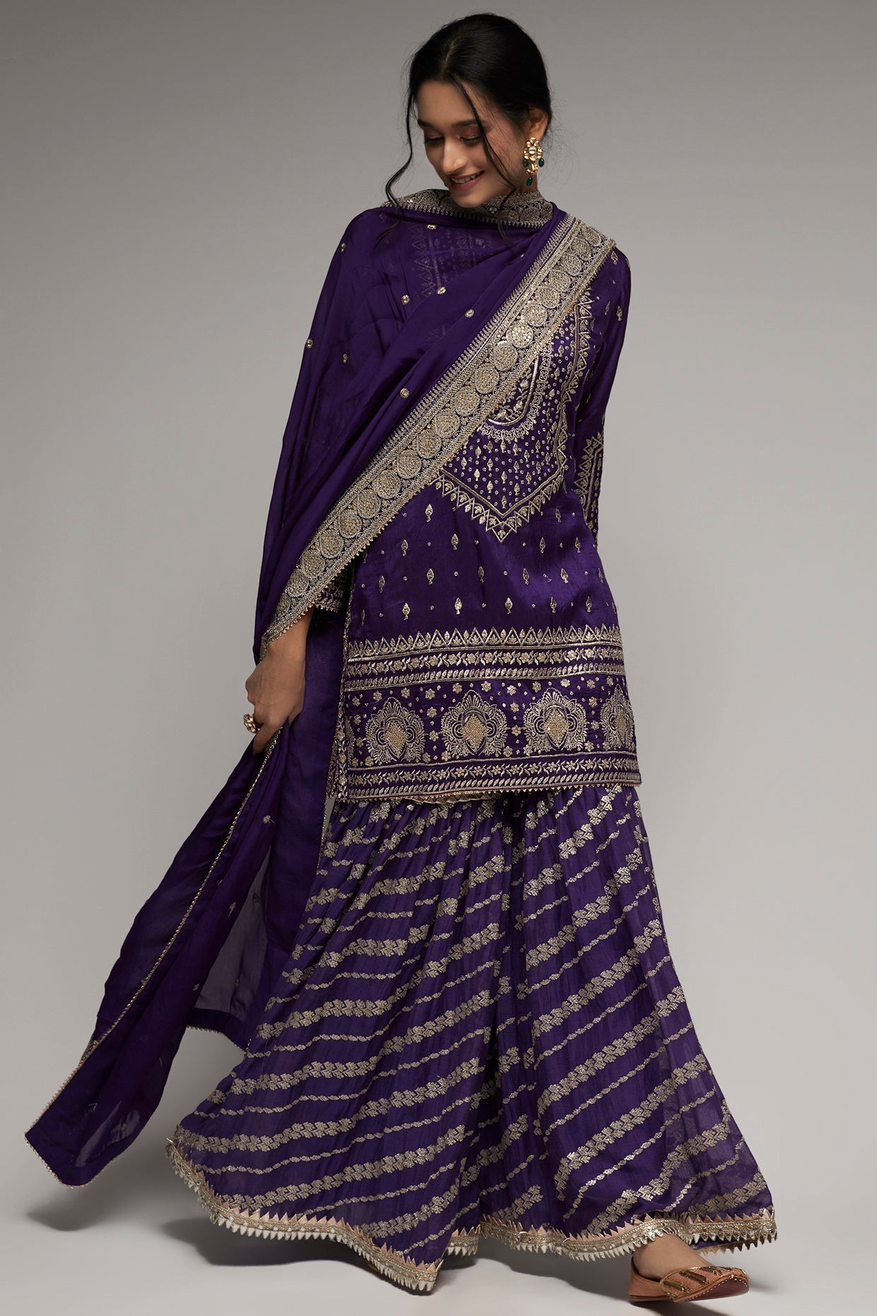 Rati with Jamdani Sharara Set -Juhi Chawla