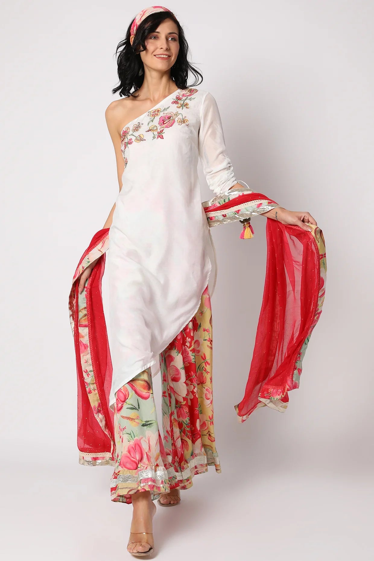 Khushi One Shoulder Tunic Set