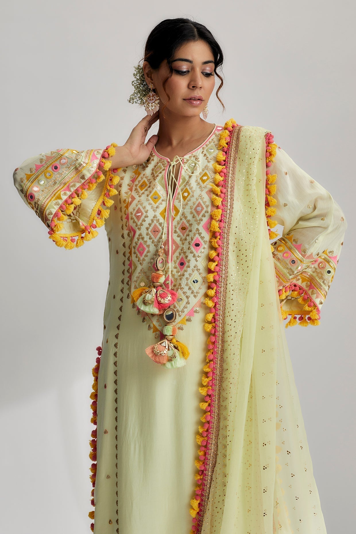 Nishika Long Kurta With Palazzo -Saachi Bhasin