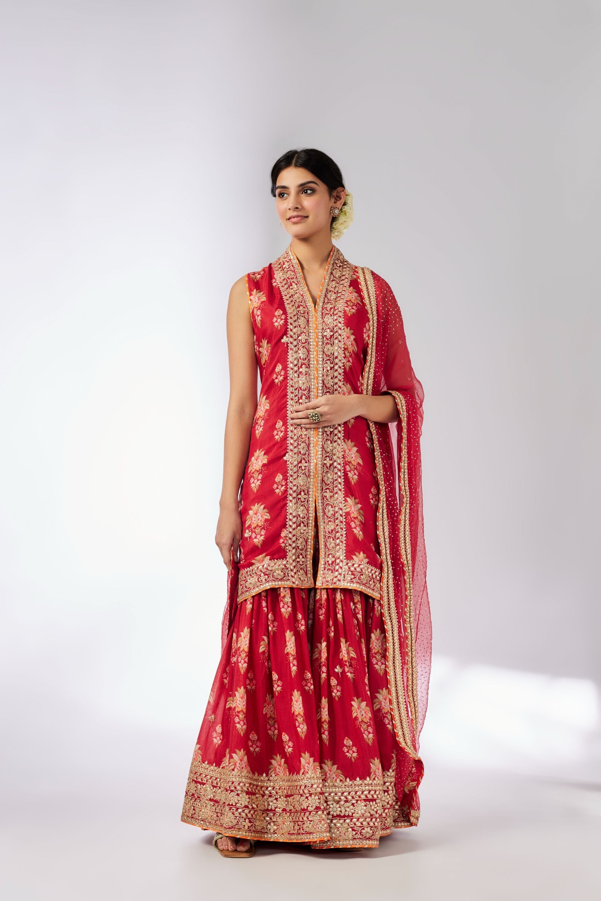 Dhriti Sleeveless Sharara Set-Saachi Daga