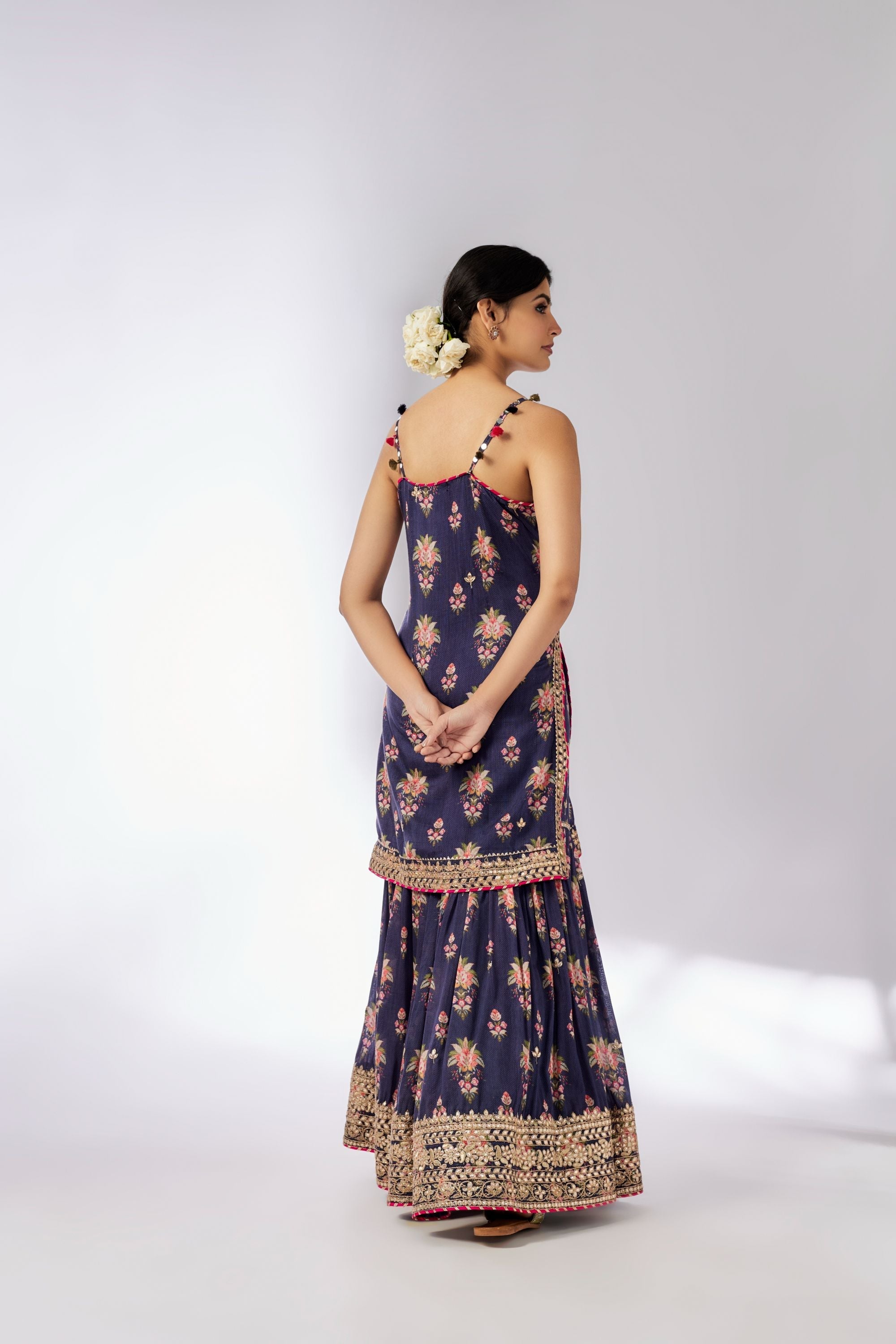 Advika Strappy Sharara set-Neha Jain