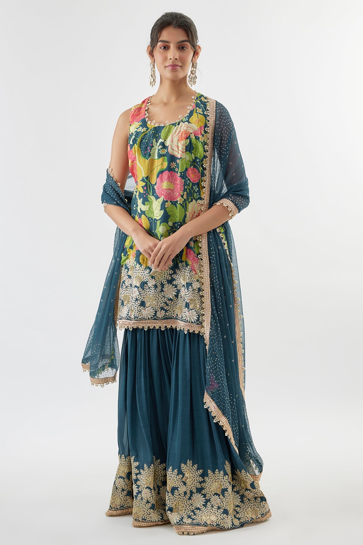 Kalki Sleeveless Sharara Set