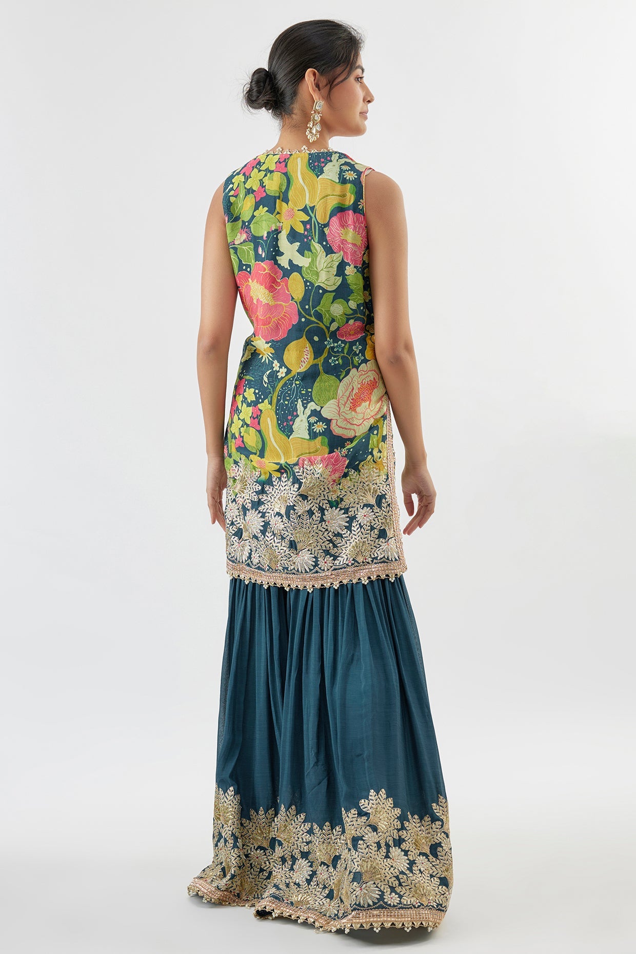 Kalki Sleeveless Sharara Set