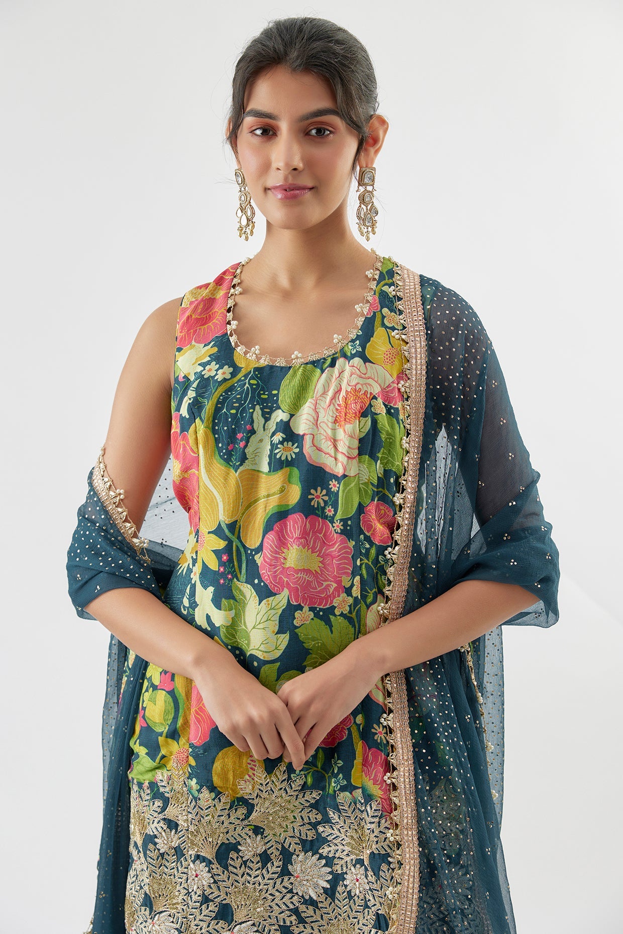 Kalki Sleeveless Sharara Set