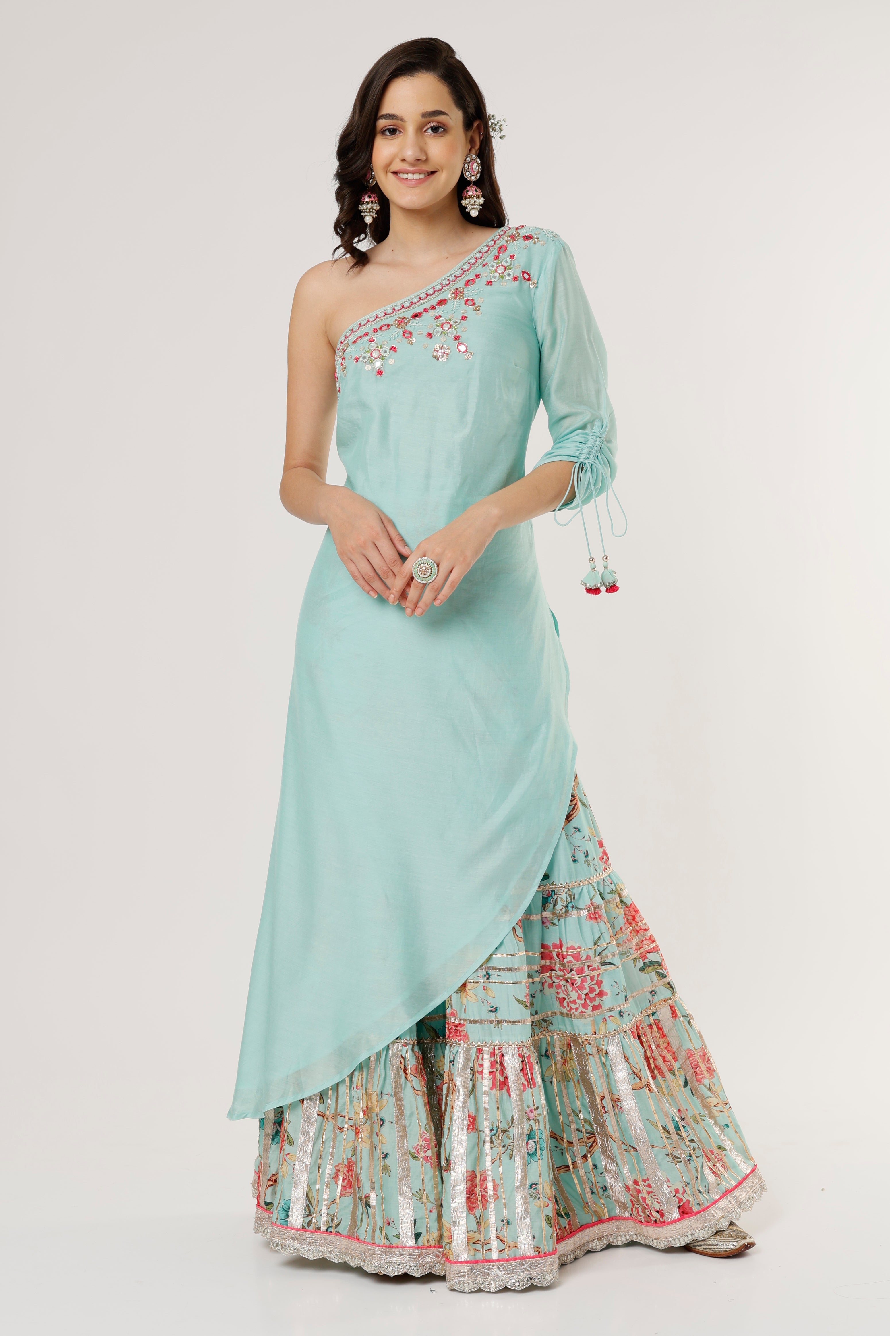 Ashana Asymmetrical plain viscous with sharara