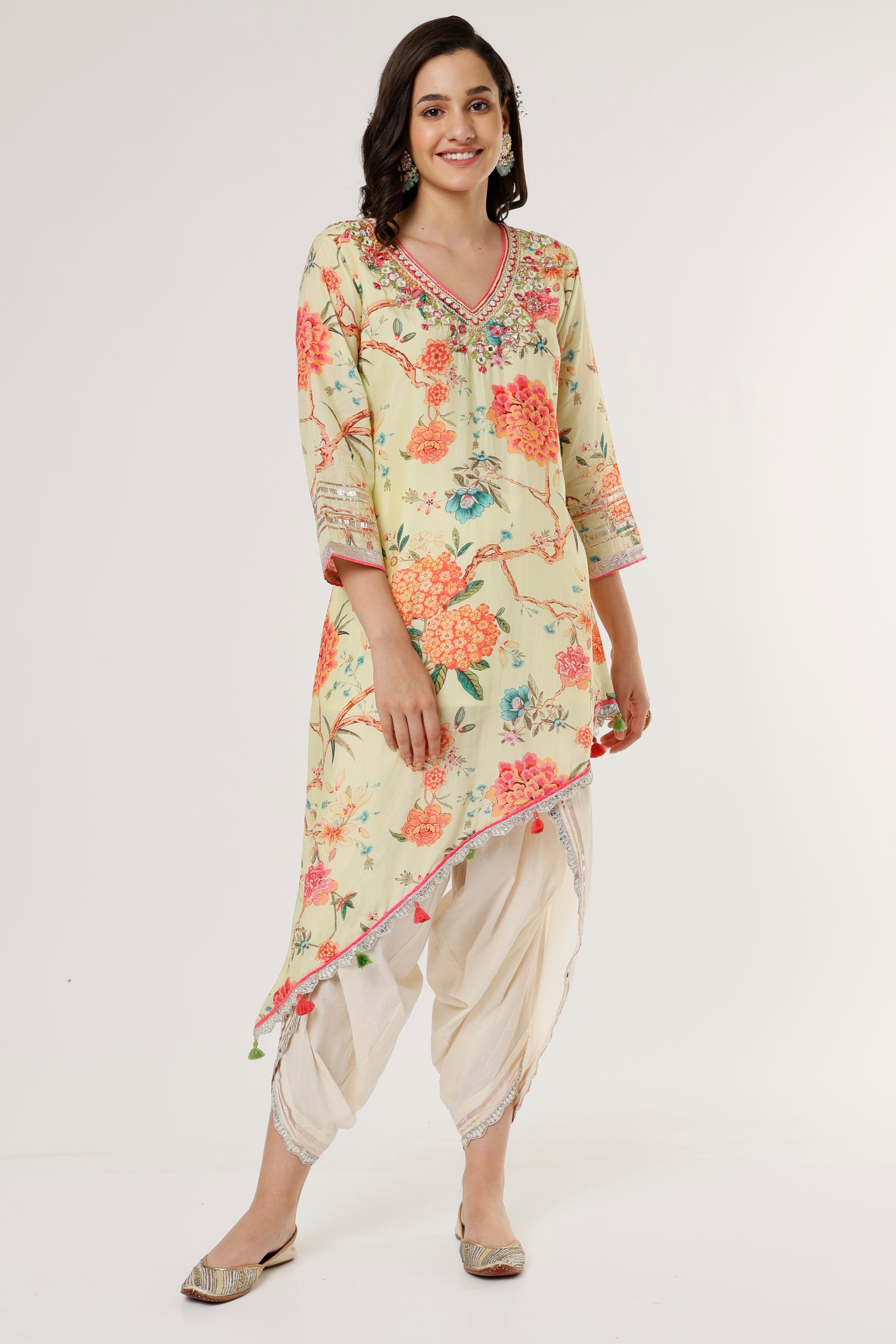 Aashna Asymmetrical Dhoti set