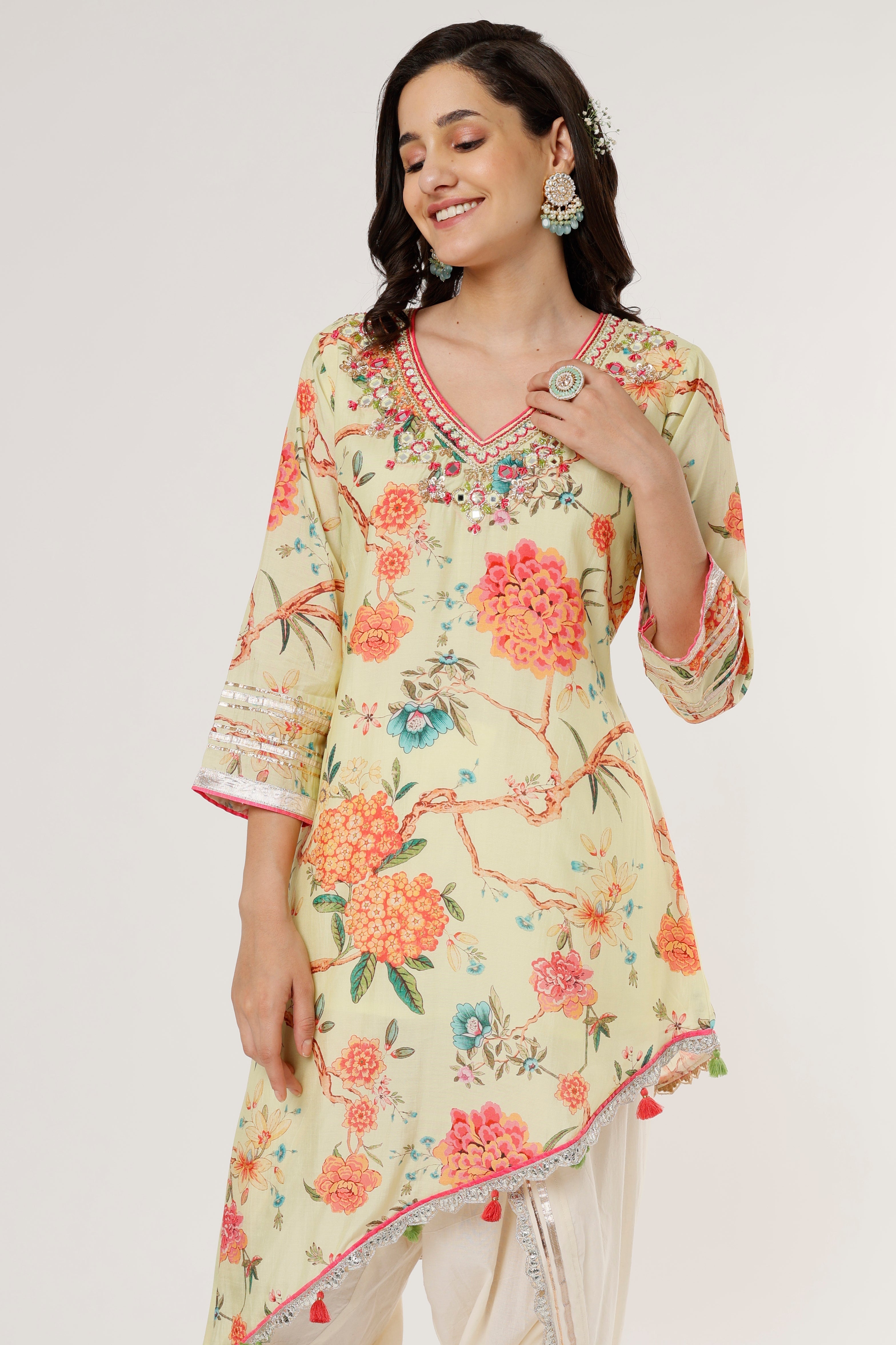 Aashna Asymmetrical Dhoti set