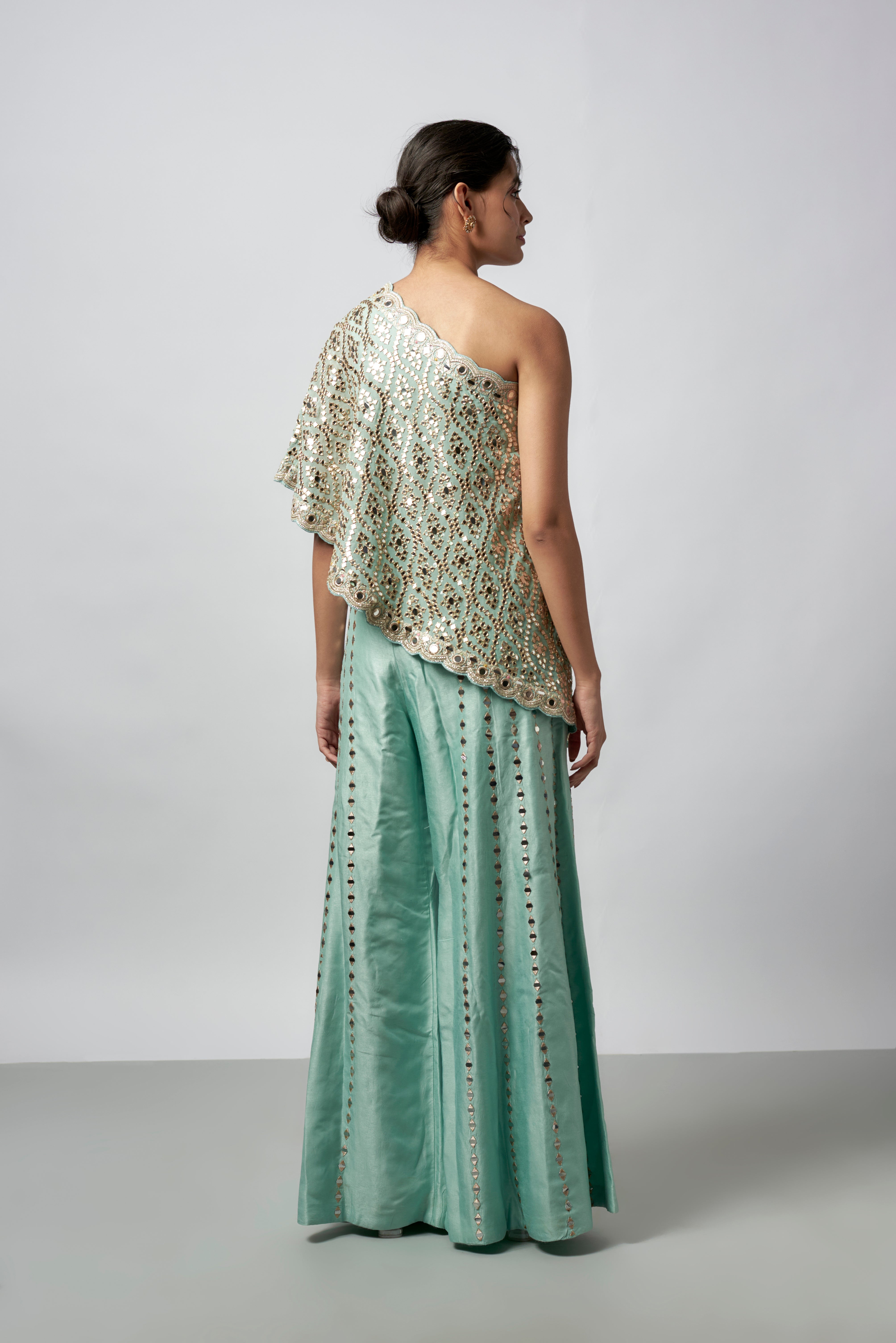 Alfia J in Joan Pant Set