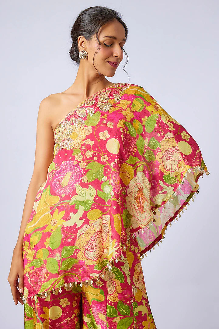 Rishika One Shoulder Pant Set