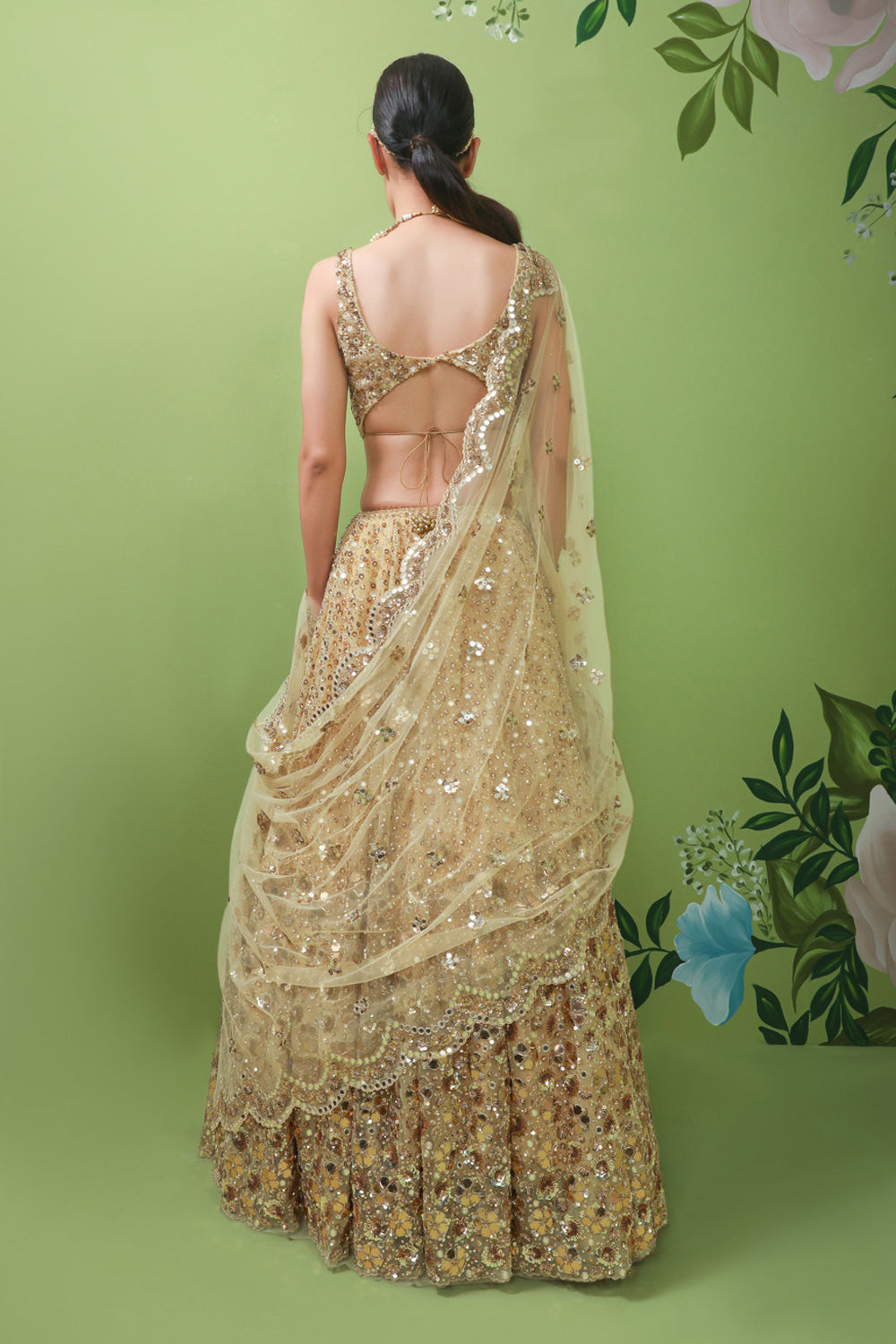 Glittery Gold Lehenga Set