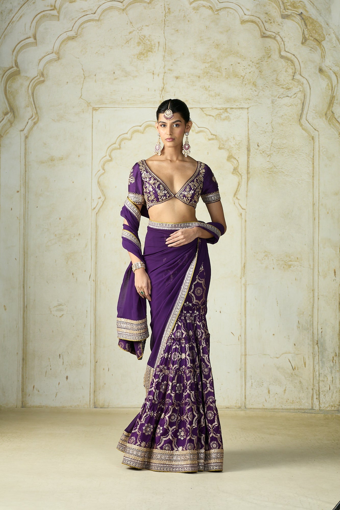 Swati Vatsa in Ruqqayah Saree Set